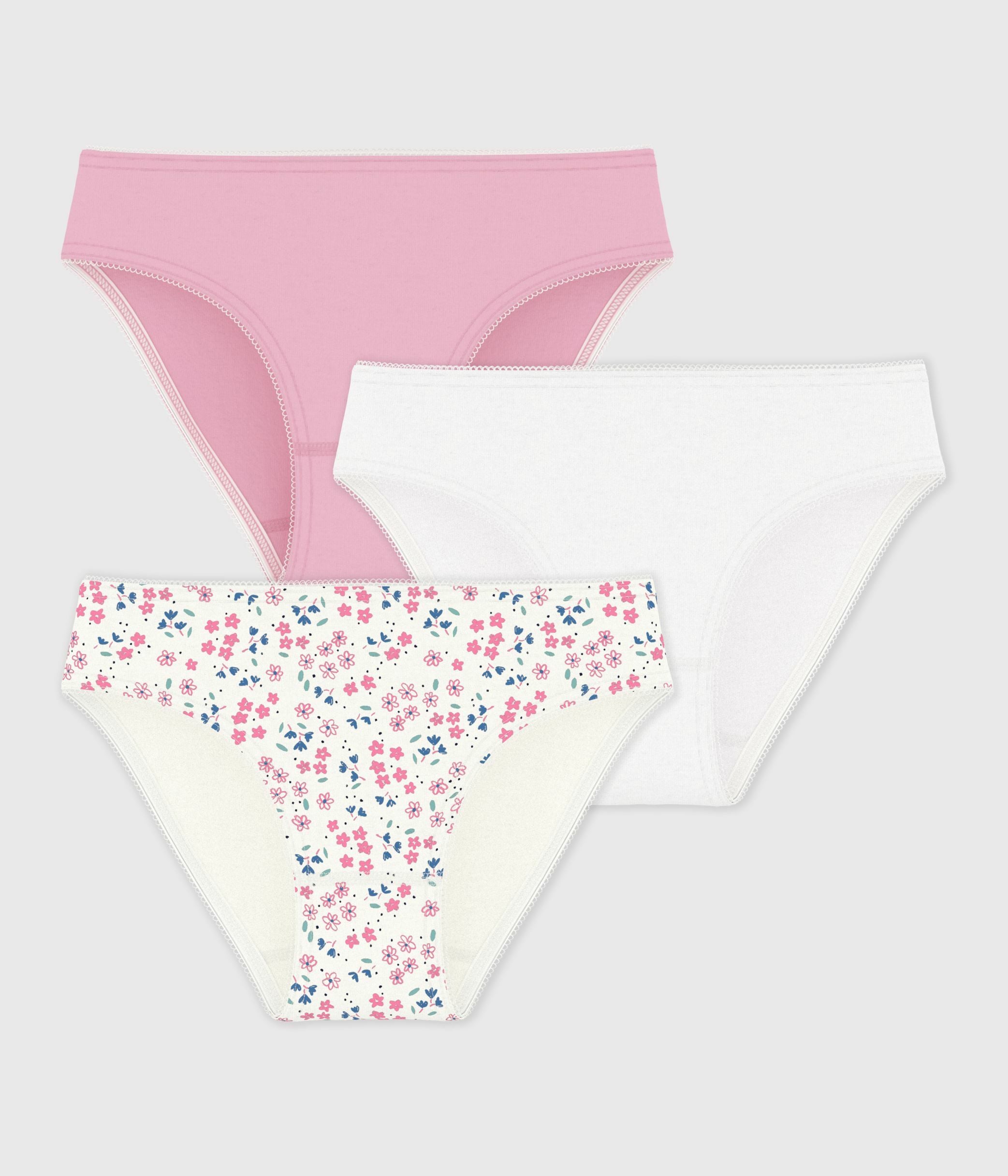 lot-de-3-culottes-enfant-en-coton-imprimé-fleuri