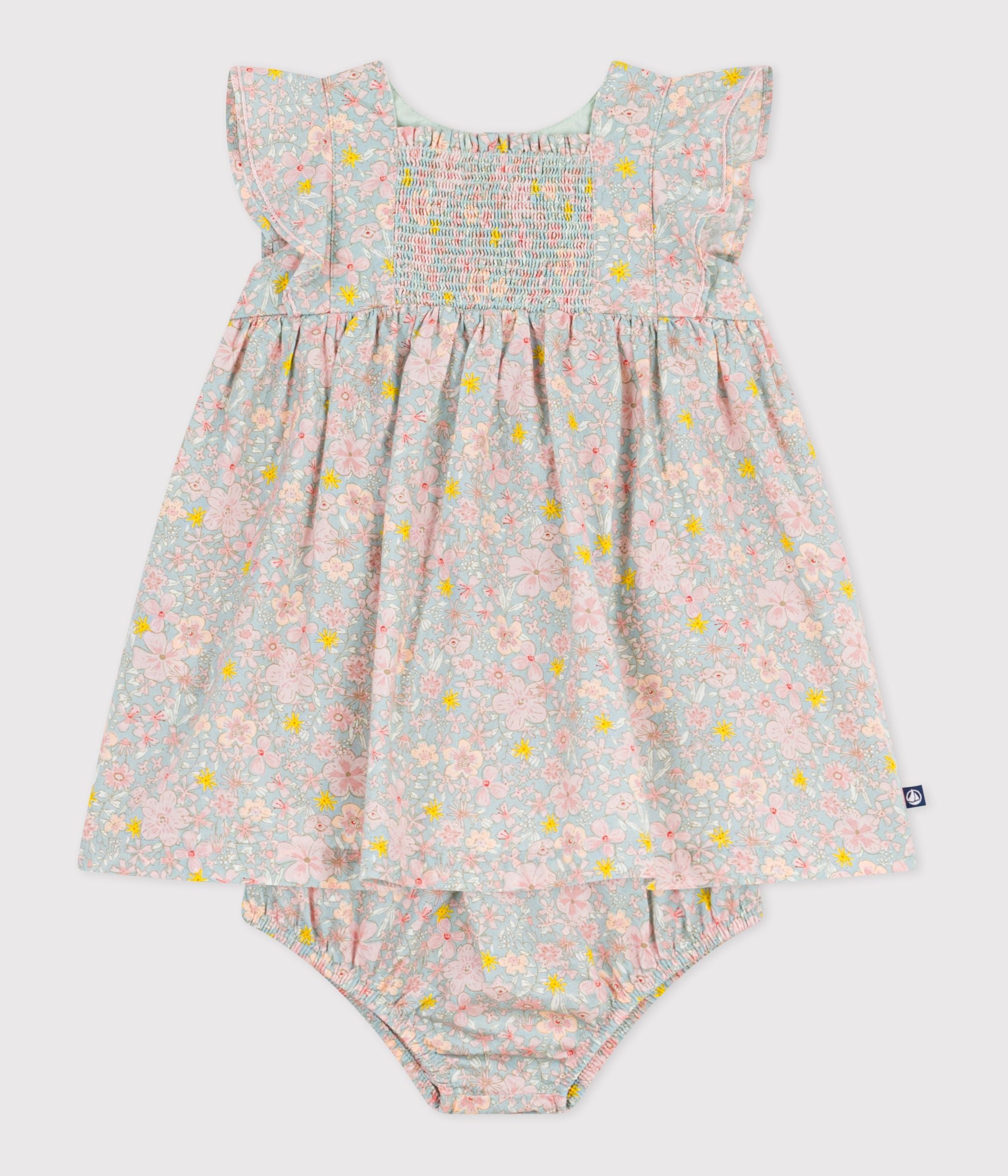 robe-bébé-en-coton-manches-courtes-et-son-bloomer-imprimés-fleurs