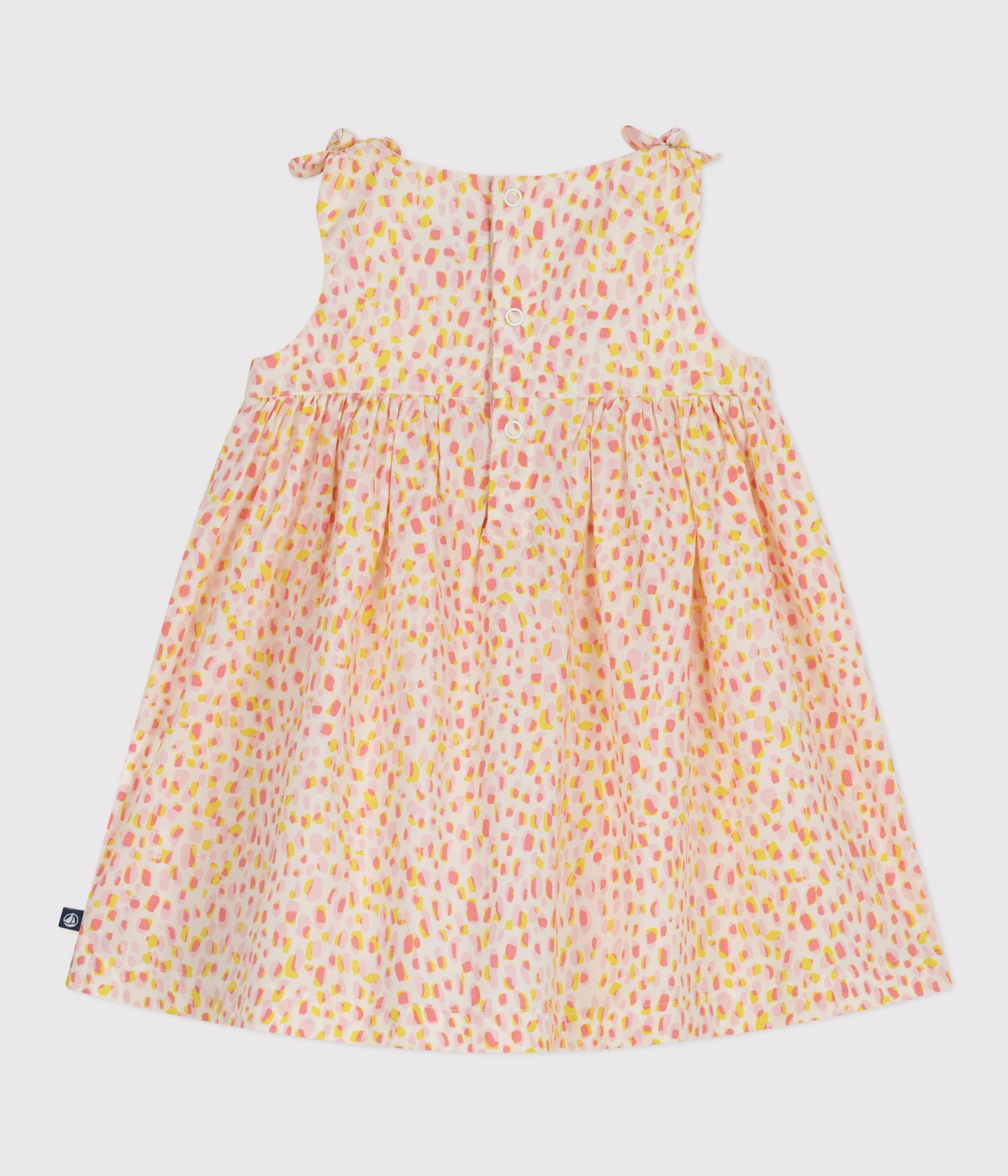 robe-bébé-en-coton-sans-manches-imprimée