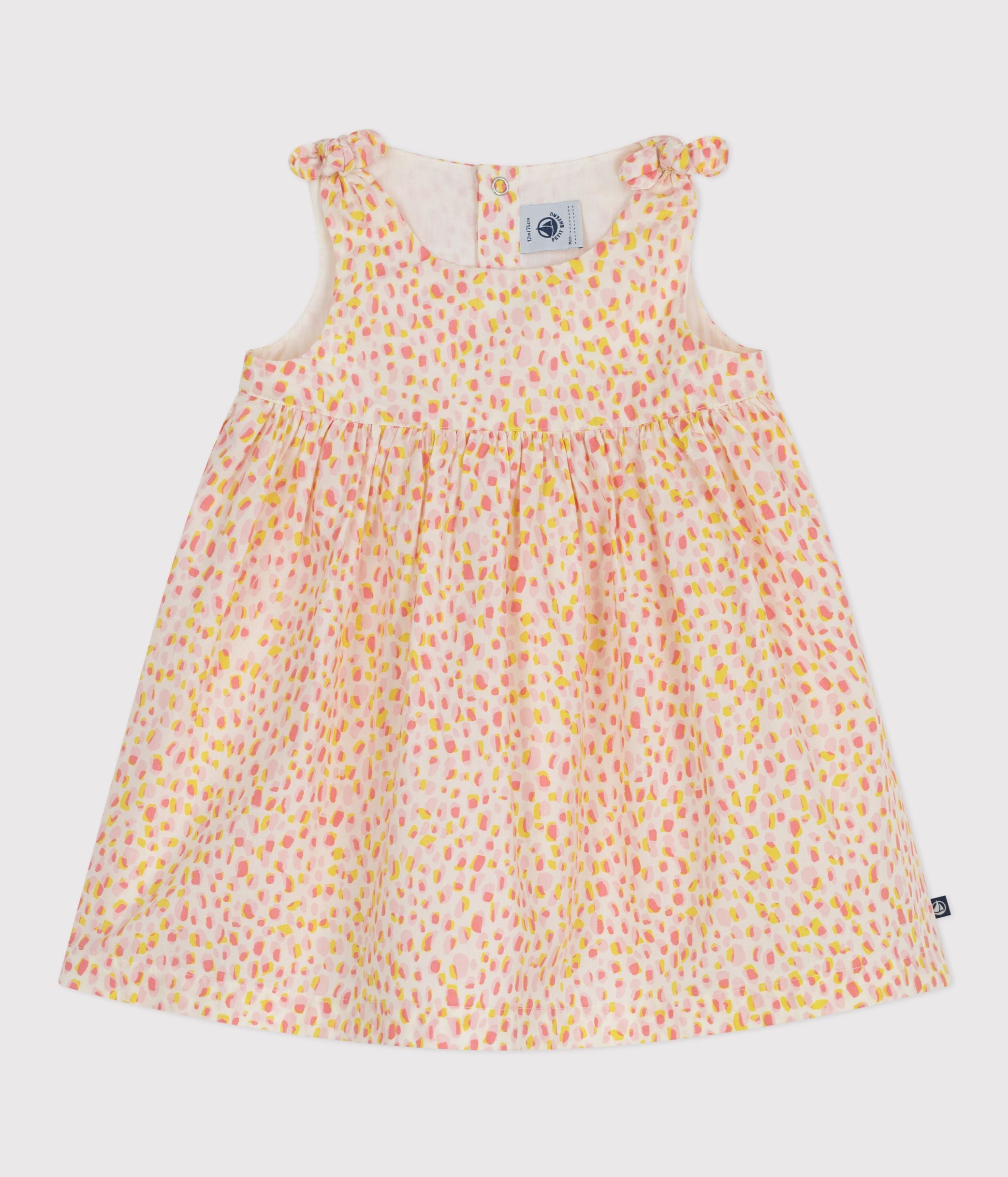robe-bébé-en-coton-sans-manches-imprimée