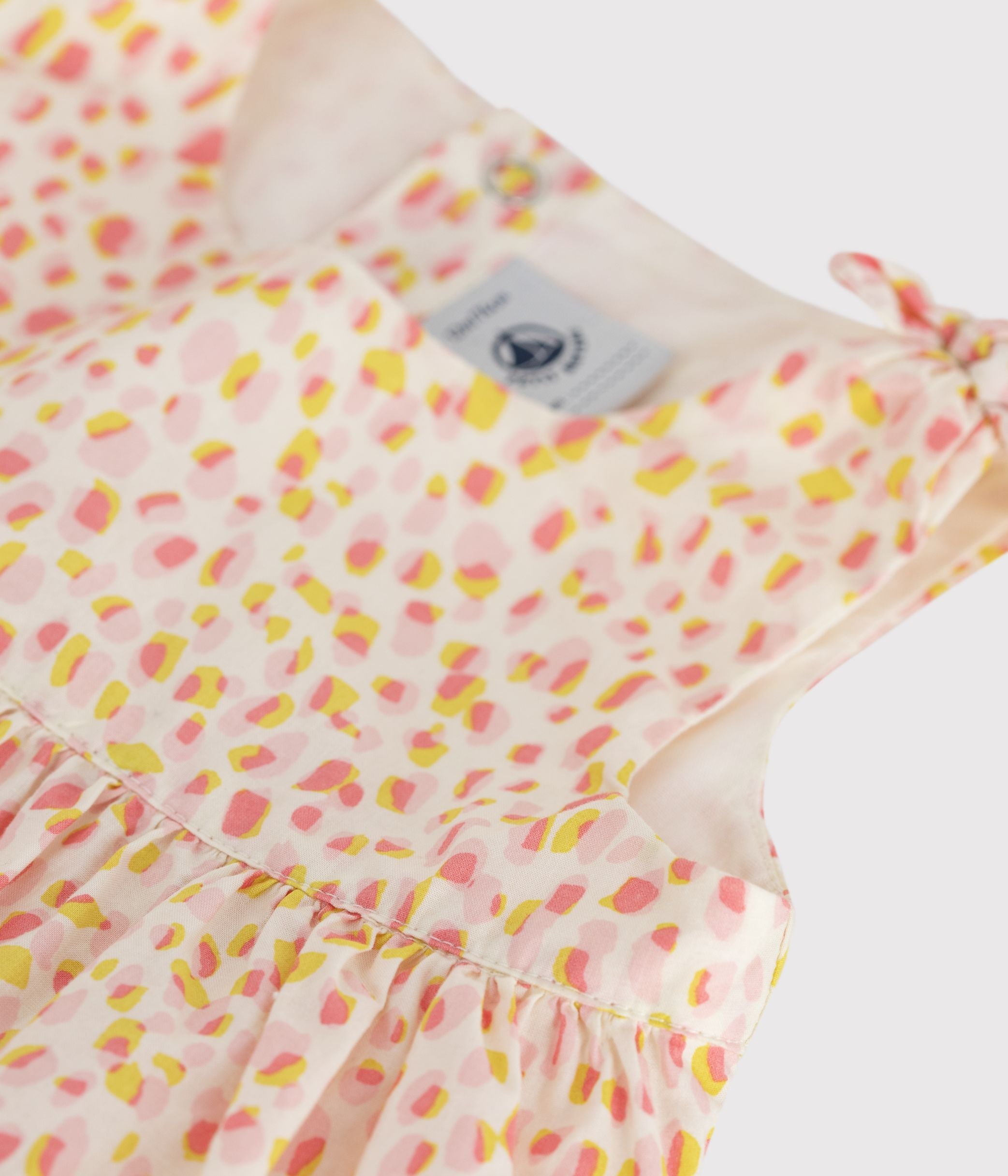 robe-bébé-en-coton-sans-manches-imprimée