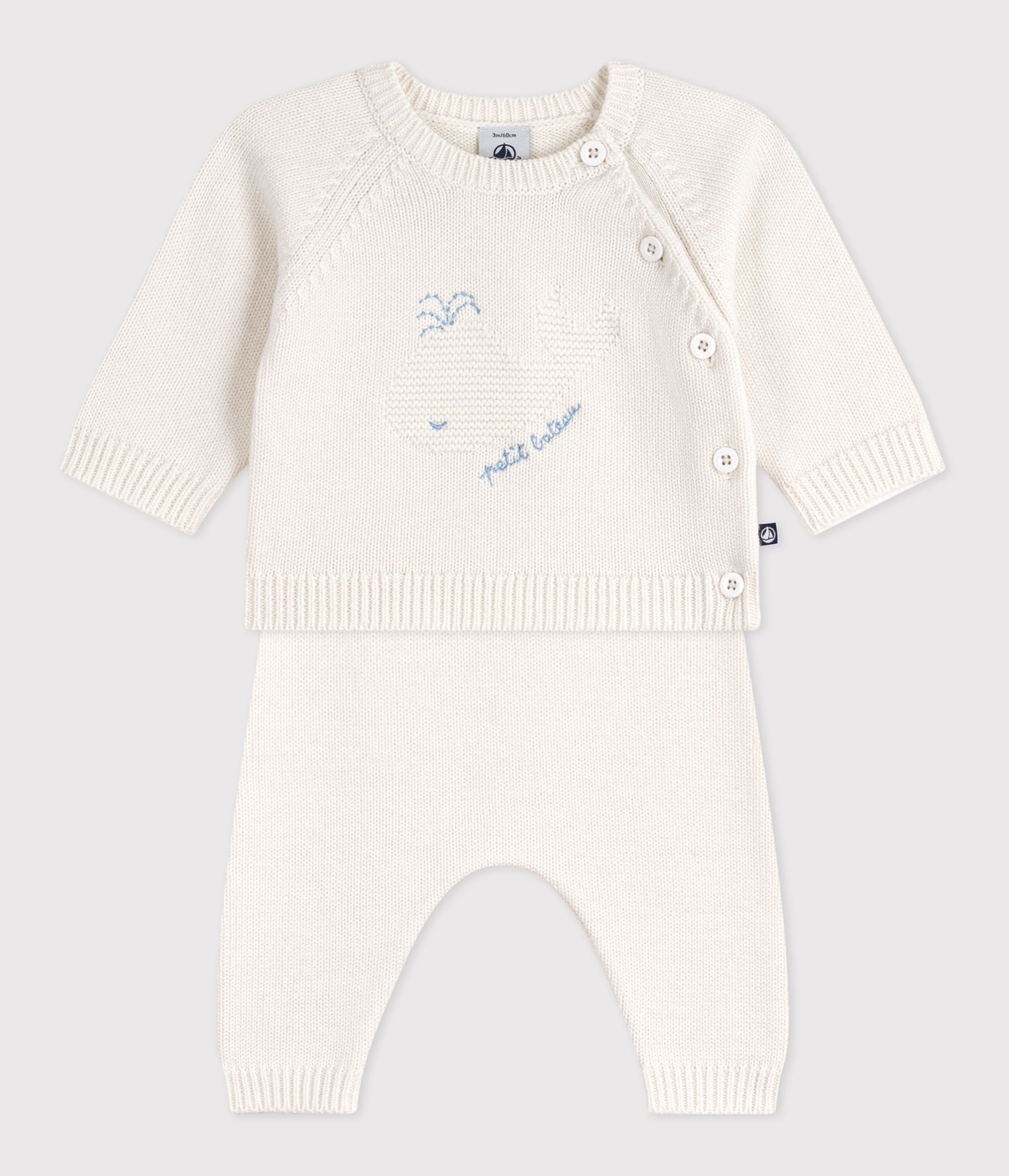 ensemble-2-pièces-bébé-en-tricot-laine-et-coton-et-motif-baleine