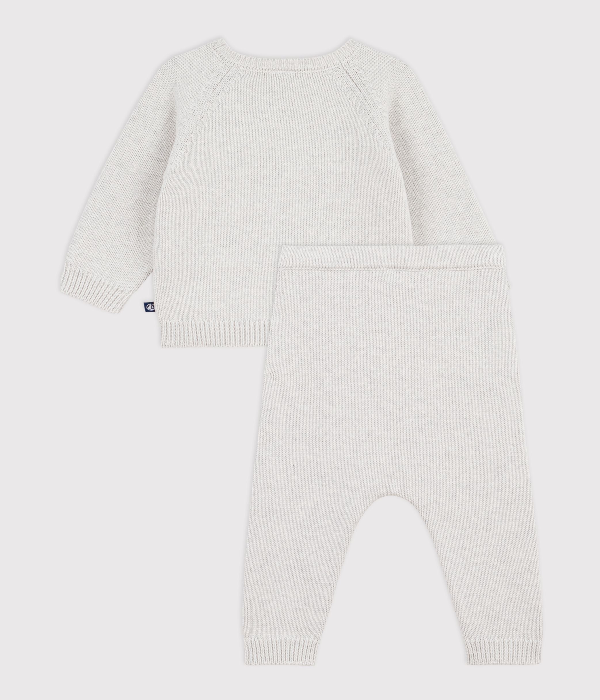 ensemble-2-pièces-bébé-en-tricot-laine-et-coton-et-motif-ourson