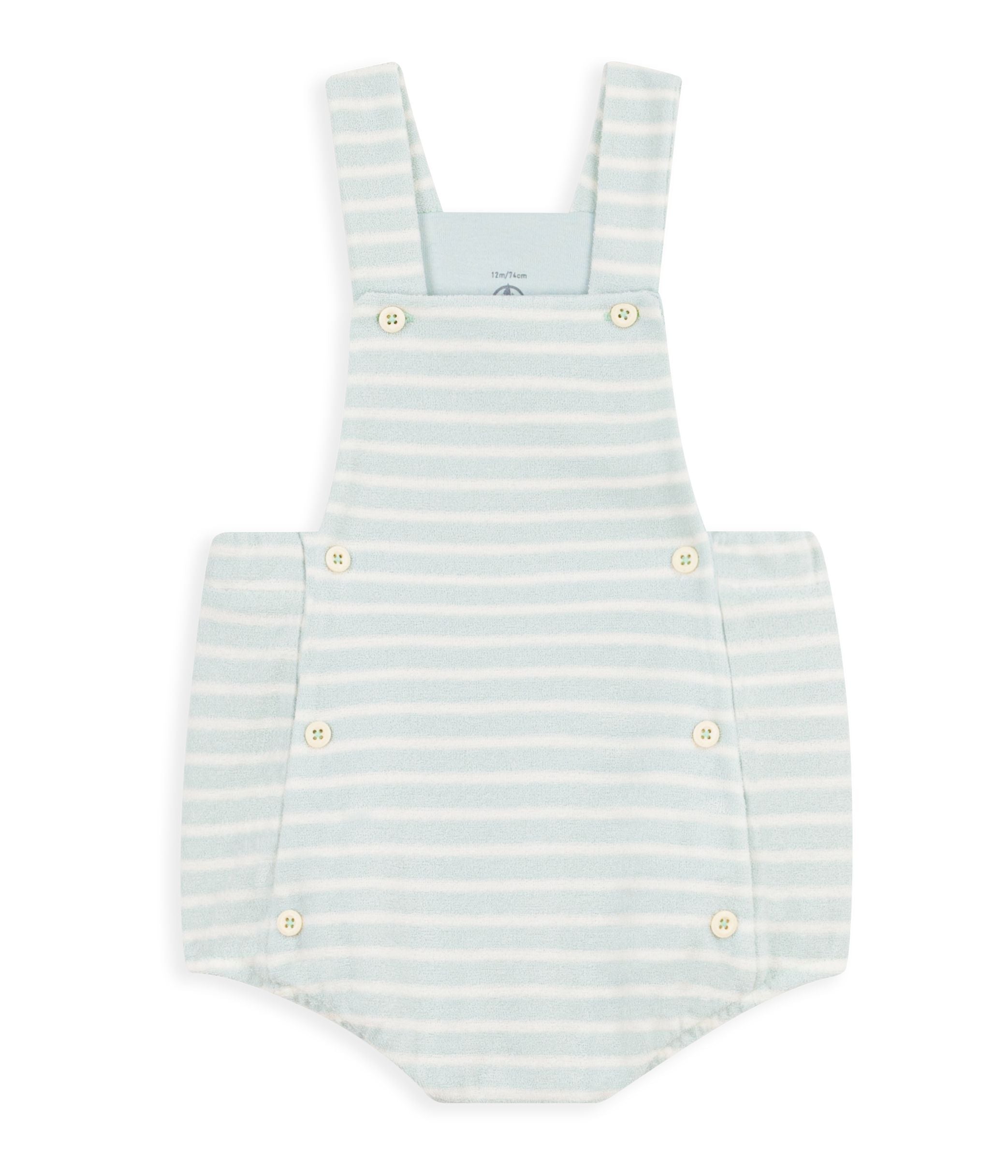 barboteuse-bébé-en-coton-éponge-rayée