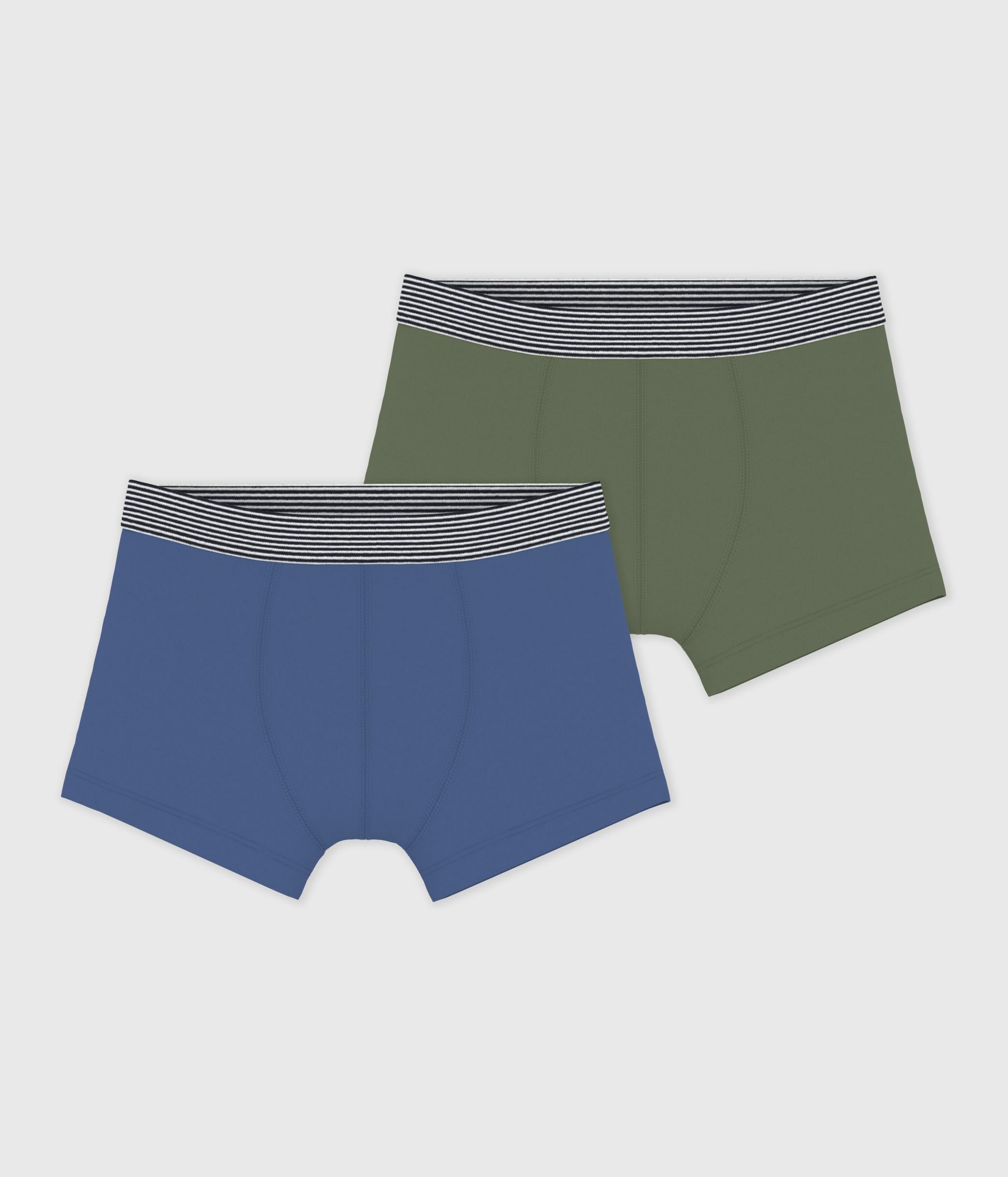 lot-de-2-boxers-enfant-en-coton-et-élasthanne-uni