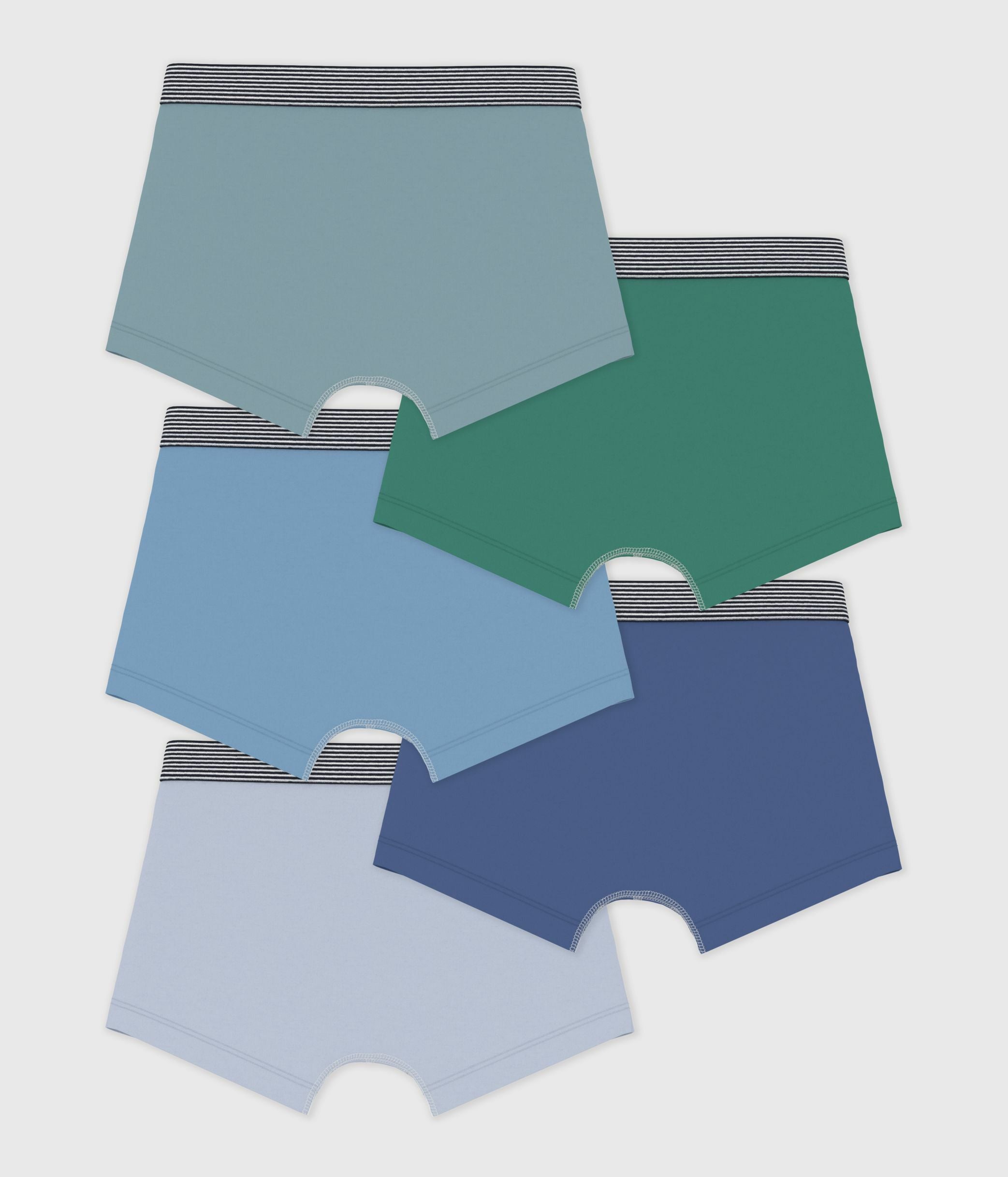 lot-de-5-boxers-enfant-en-coton-uni