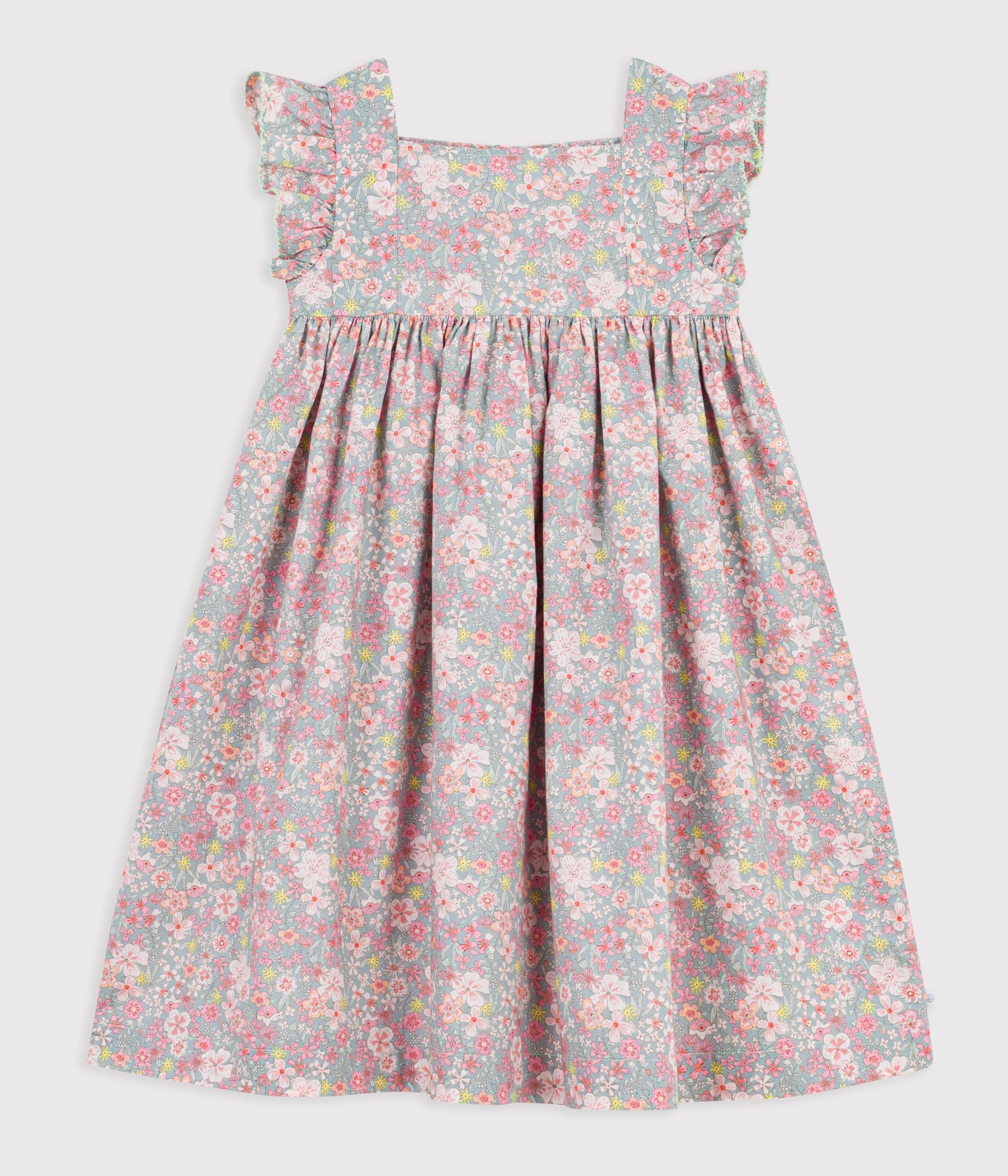 robe-sans-manches-enfant-en-coton-imprimée-fleurs