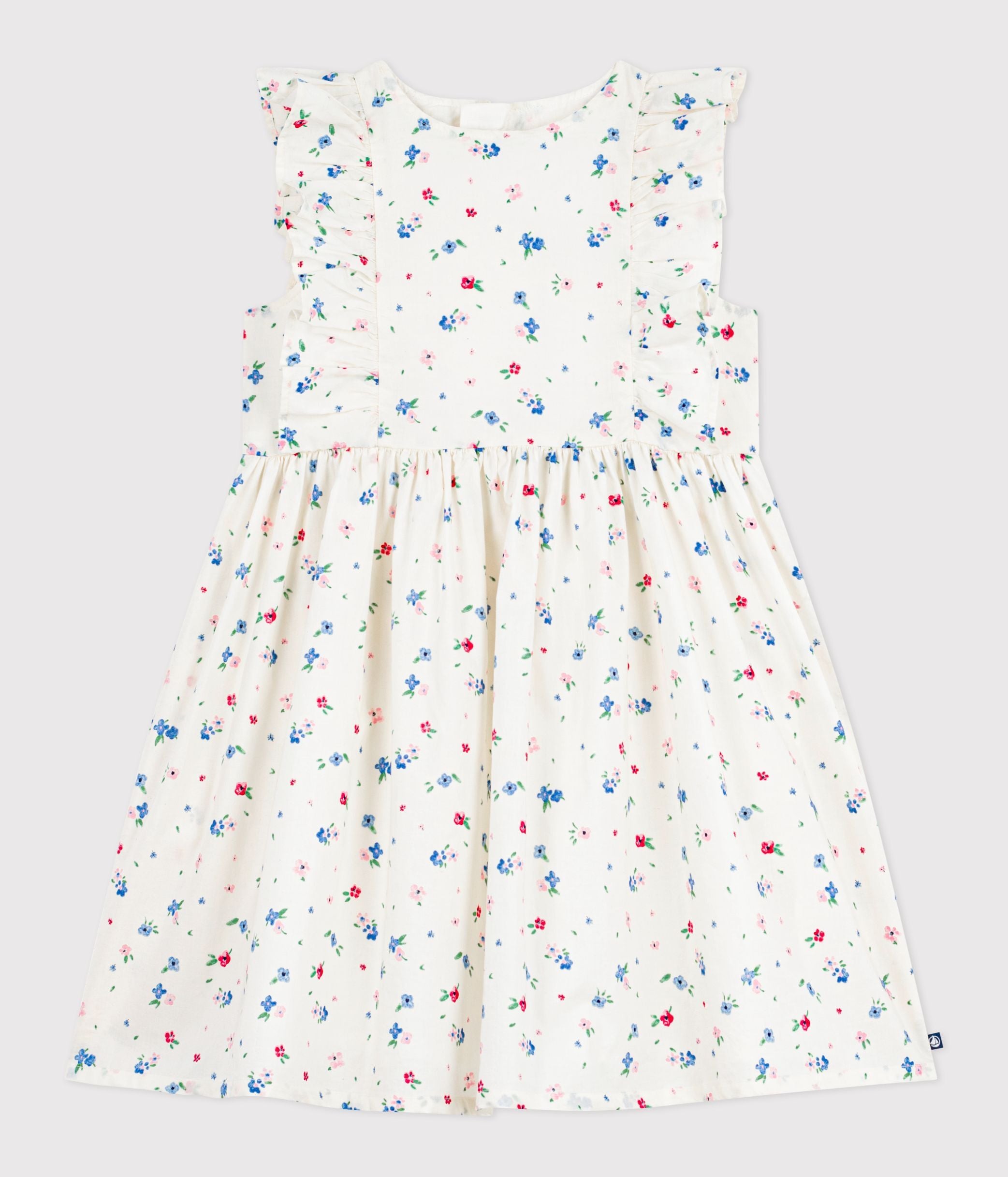 robe-sans-manches-enfant-en-coton-imprimée-fleurs