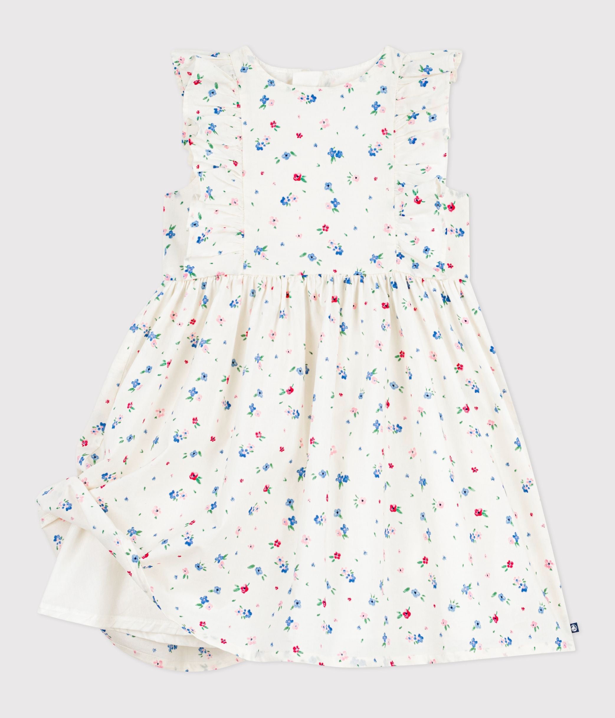 robe-sans-manches-enfant-en-coton-imprimée-fleurs