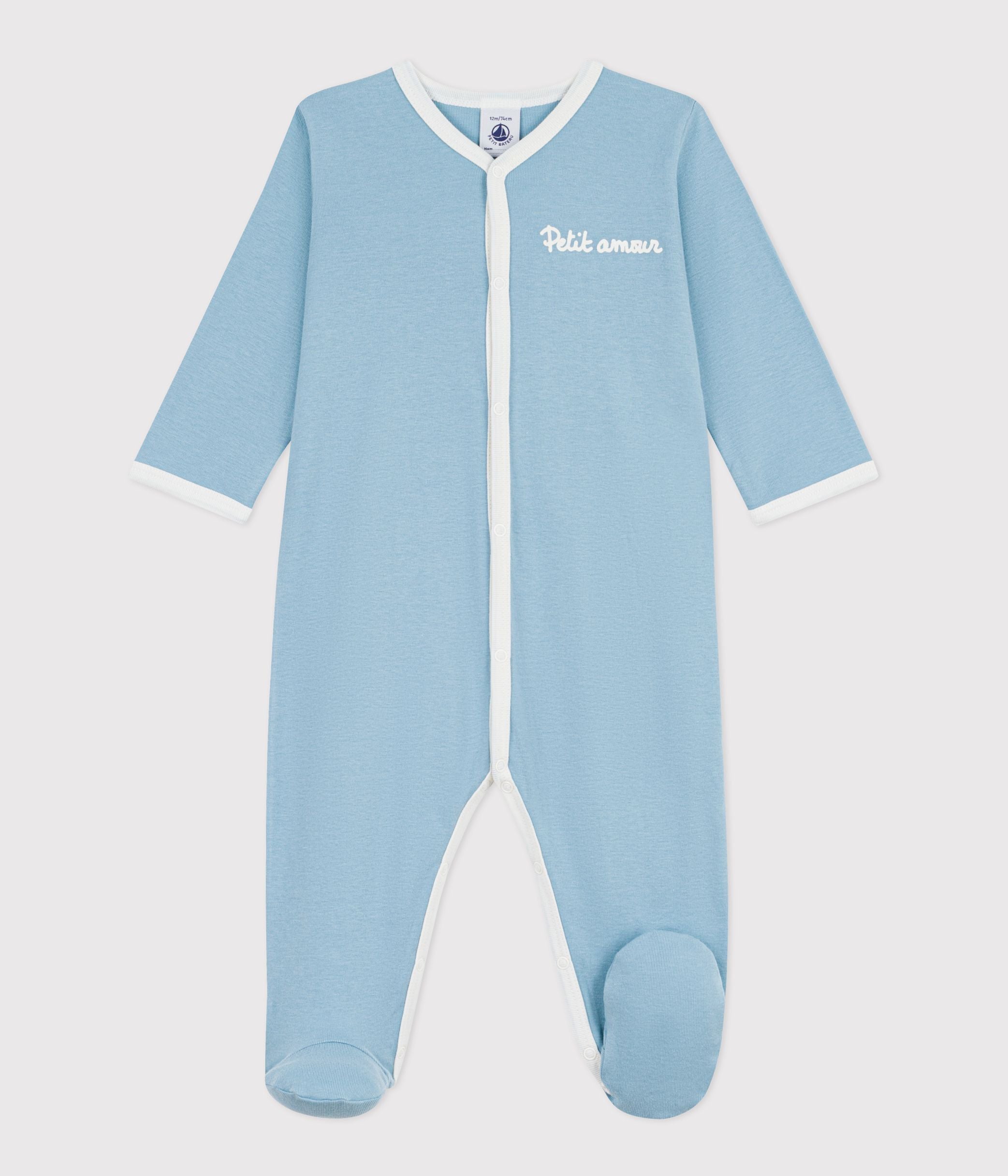 pyjama-bébé-en-coton-uni