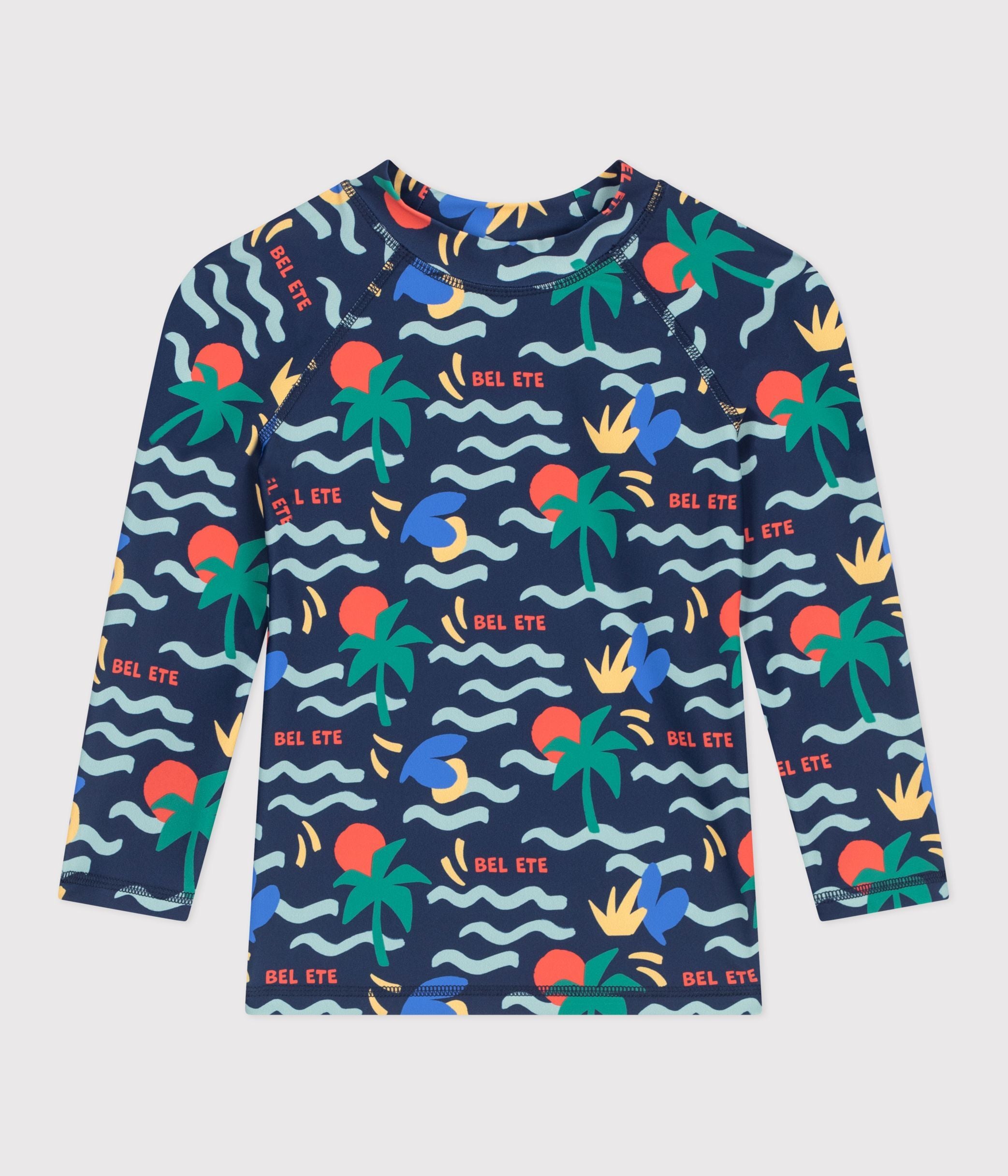 teeshirt-de-bain-anti-uv-enfant-manche-longue-imprimé