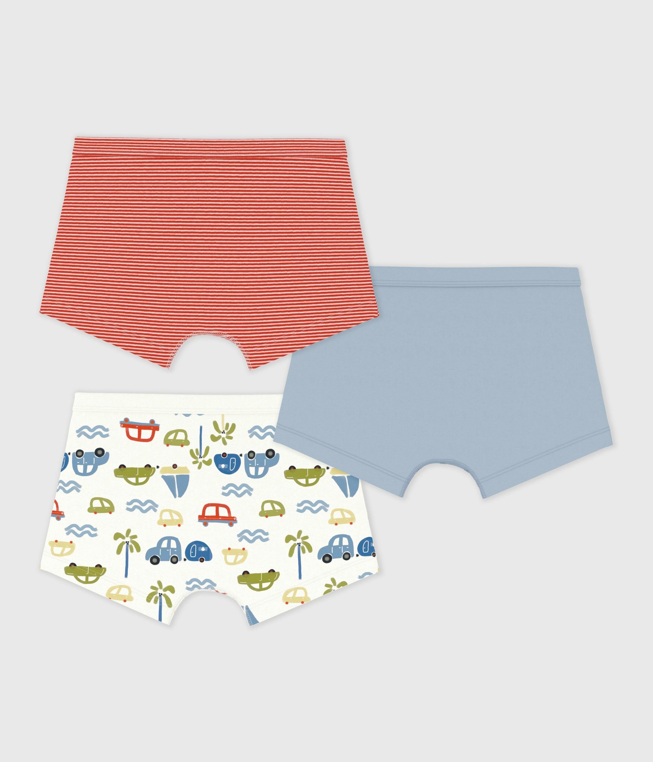 lot-de-3-boxers-enfant-en-coton-à-ceinture-colletée-imprimé