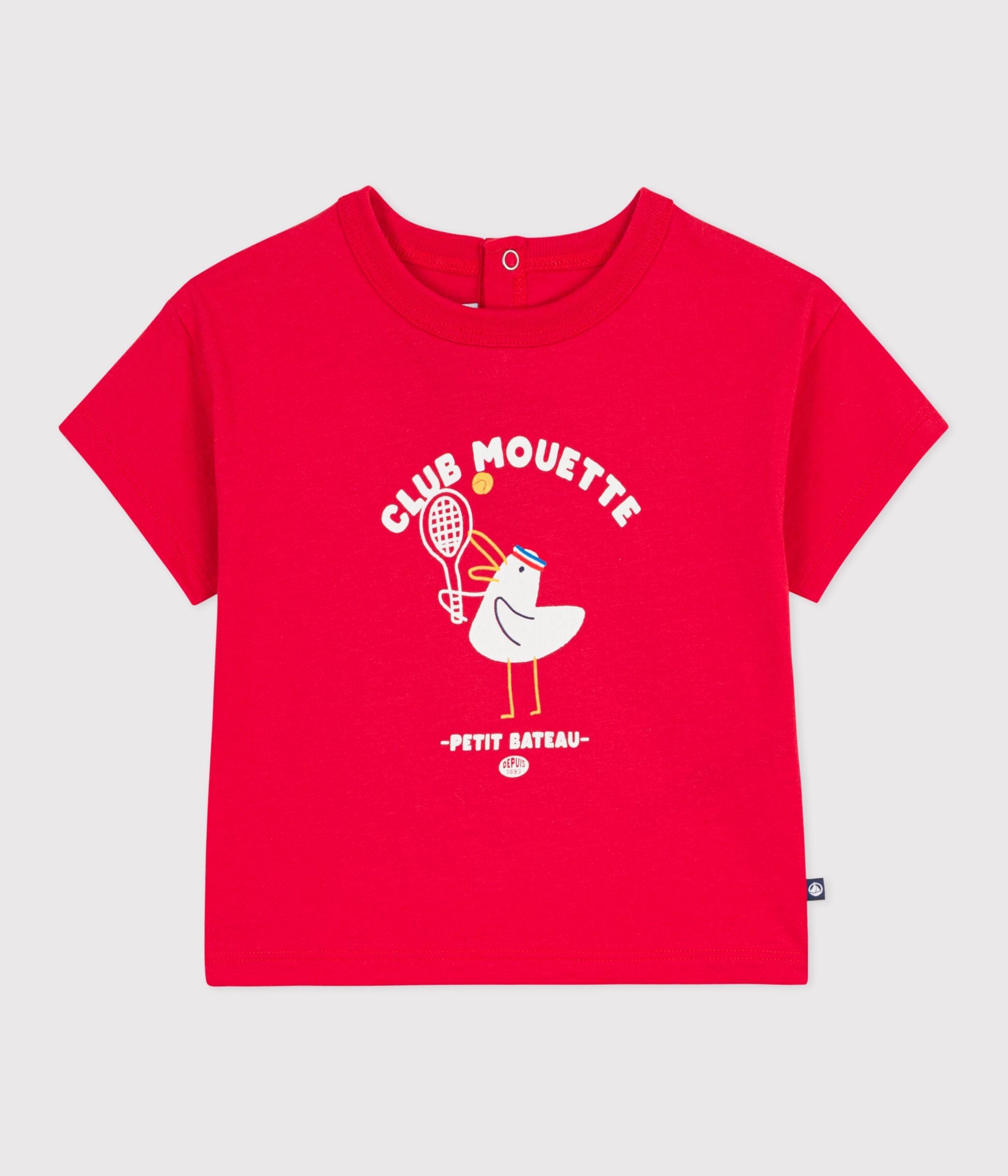 tee-shirt-bébé-en-coton-à-manches-courtes,-motif-mouette