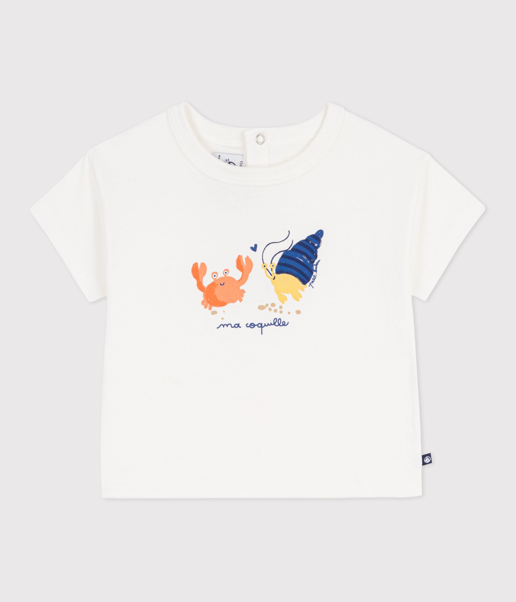 tee-shirt-bébé-en-coton-à-manches-courtes,-motif-mouette