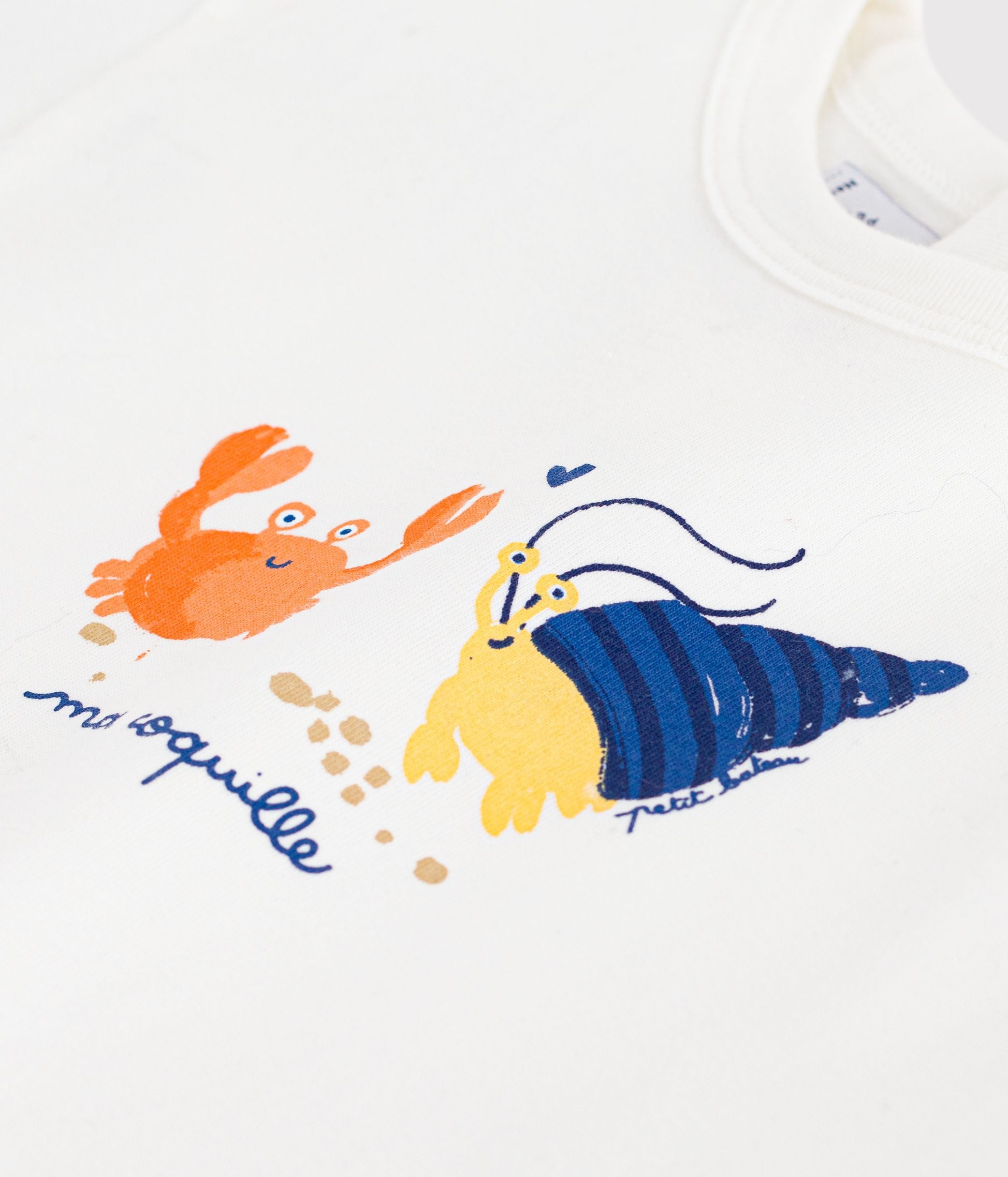 tee-shirt-bébé-en-coton-à-manches-courtes,-motif-mouette