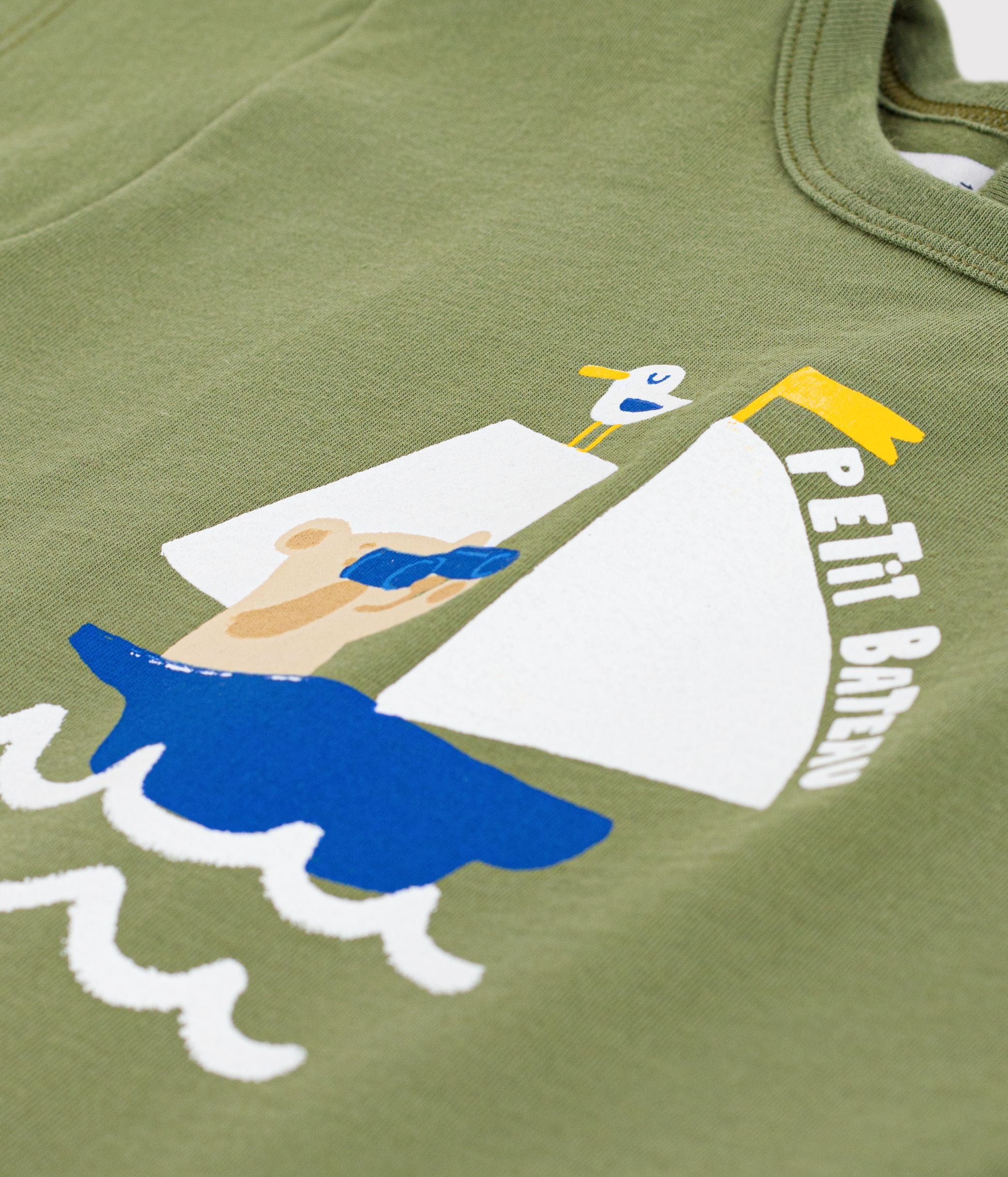 tee-shirt-bébé-en-coton-à-manches-courtes,-motif-mouette