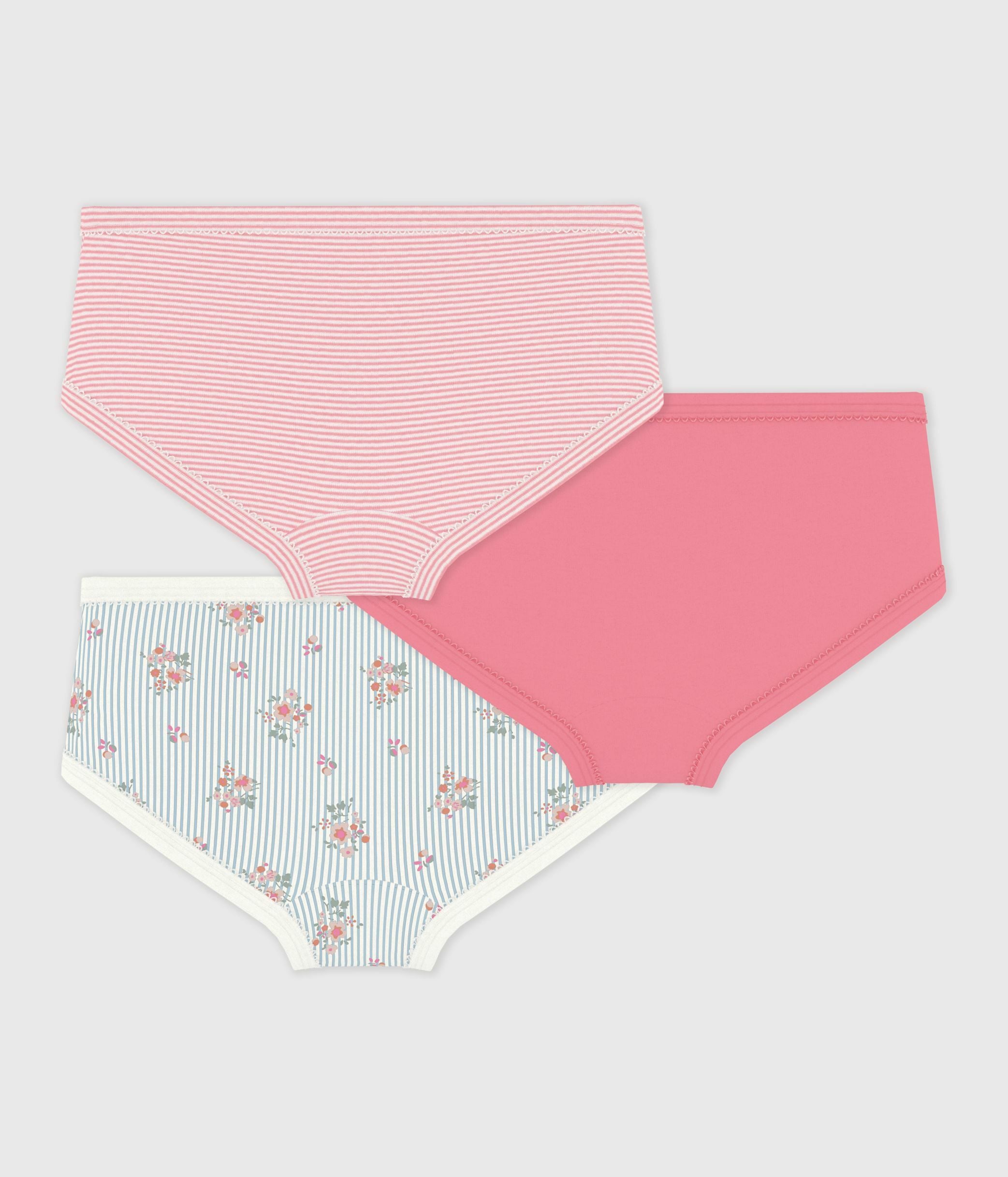 lot-de-3-culottes-en-coton-taille-haute-imprimé-fleuri