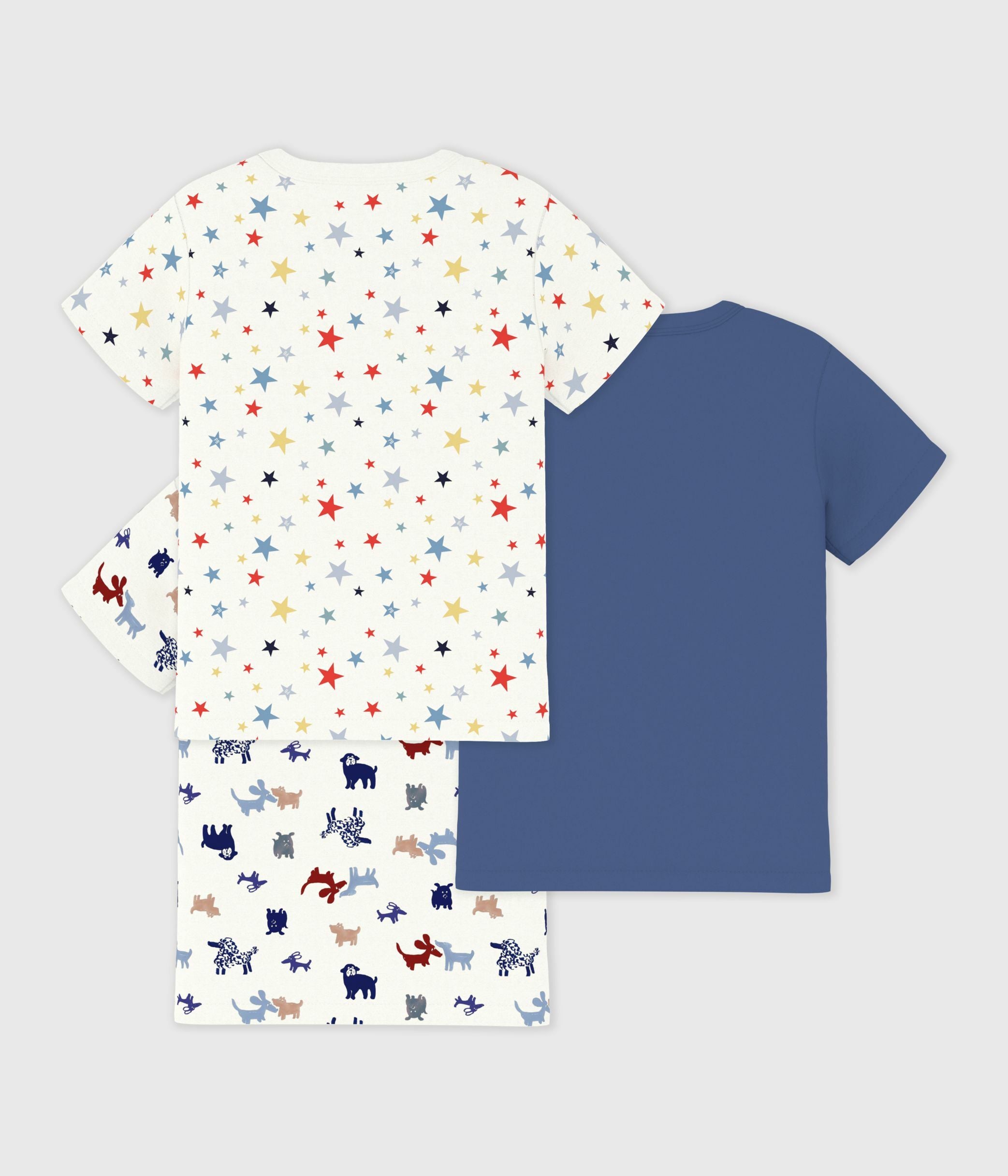 lot-de-3-t-shirts-enfant-en-coton-manches-courtes-imprimé