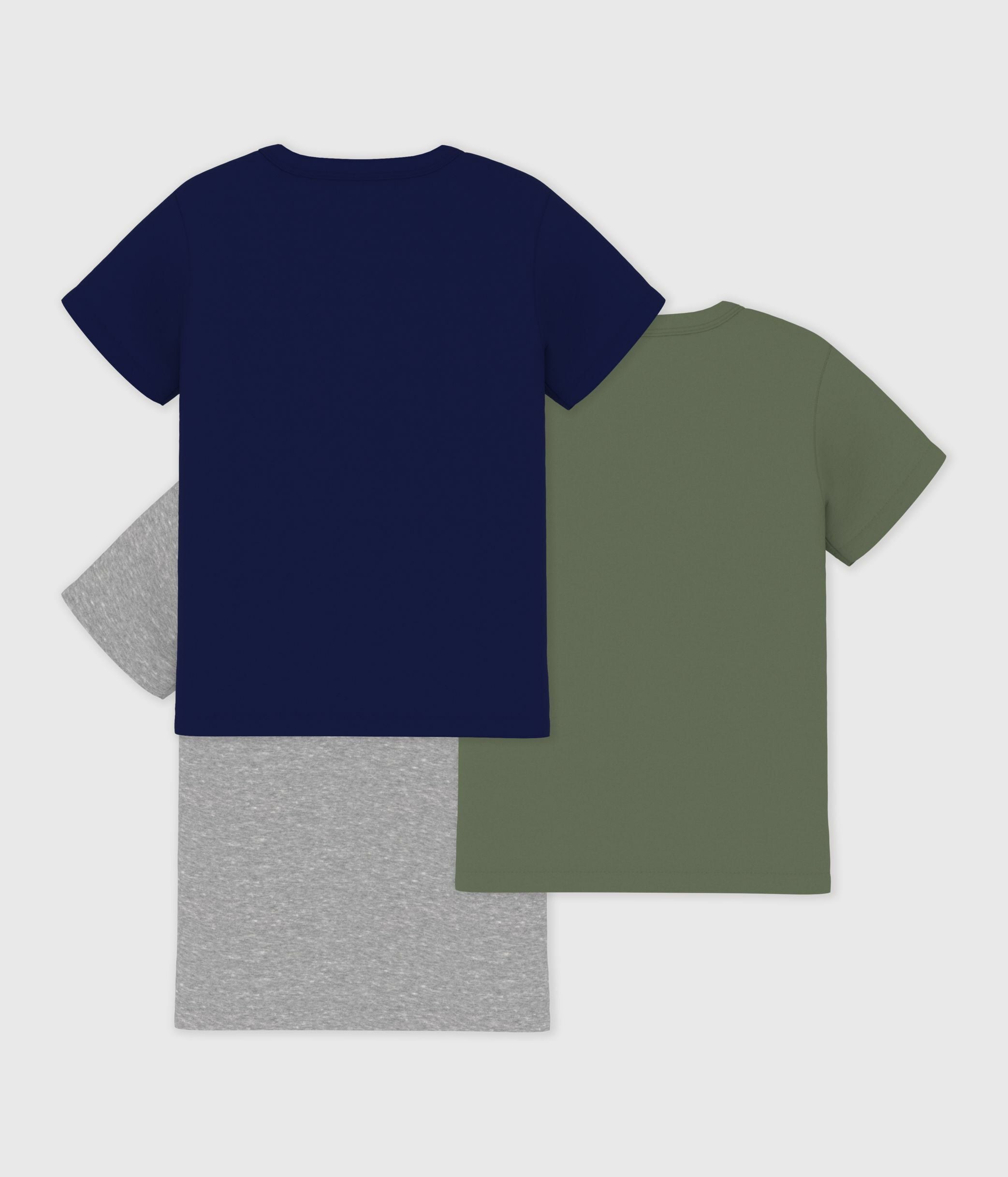 lot-de-3-t-shirts-enfant-en-coton-manches-courtes-uni
