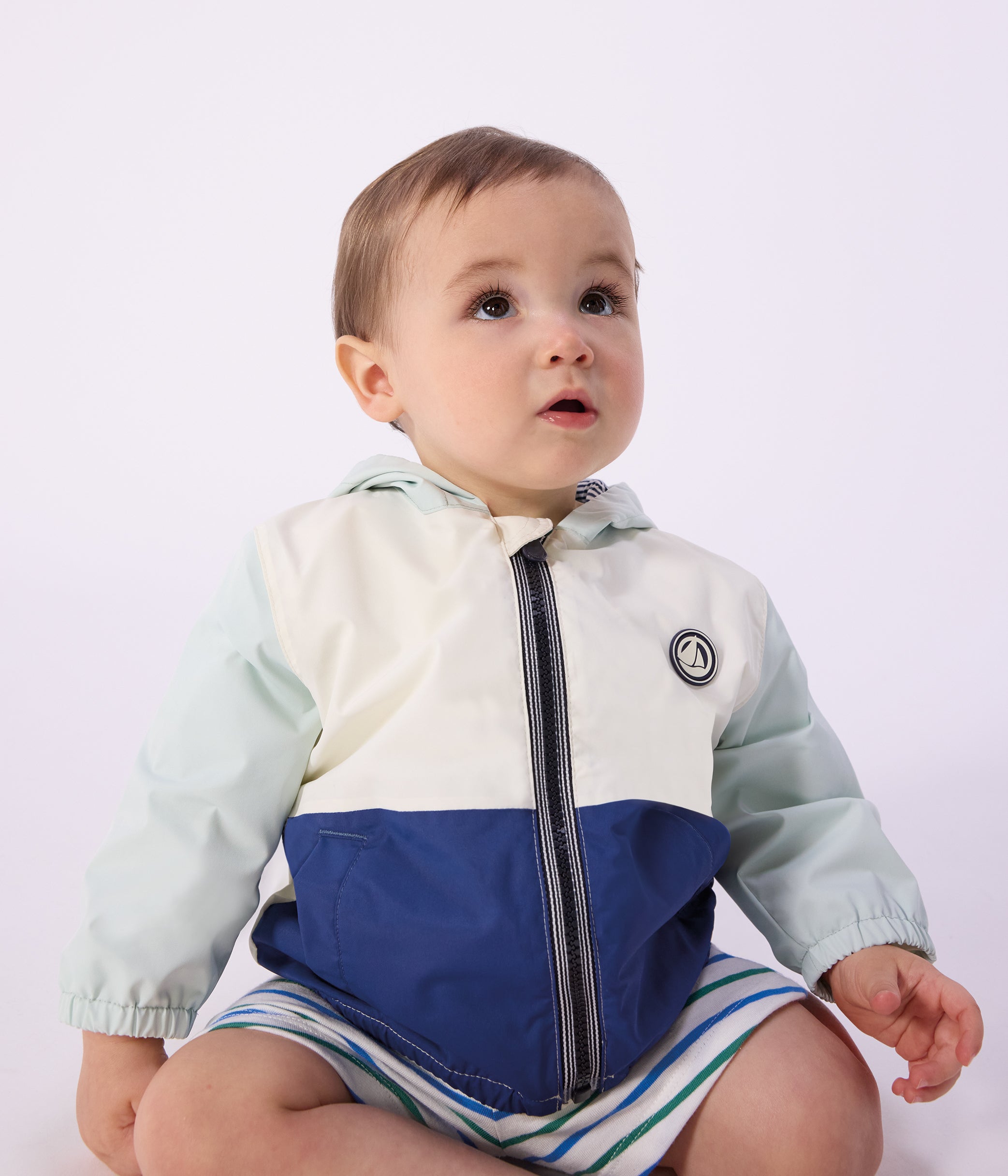 coupe-vent-bébé-imprimé-colorblock,-doublure-milleraies