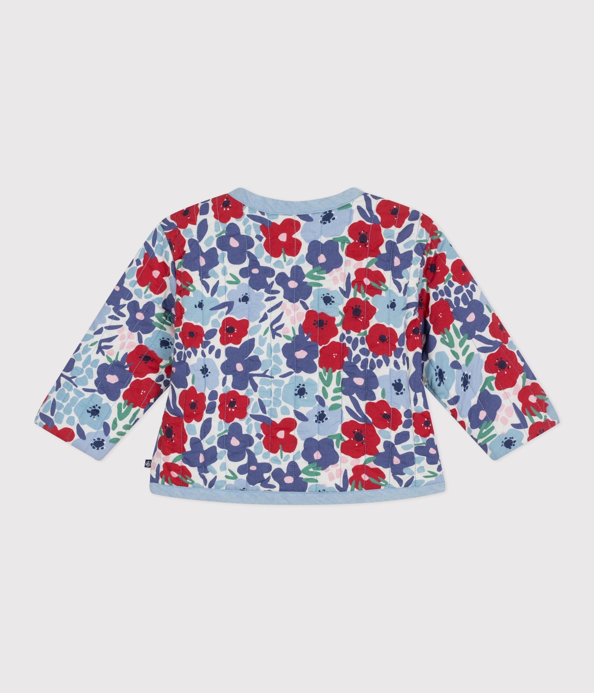 veste-bébé-en-coton-matelassée,-imprimée-fleurs