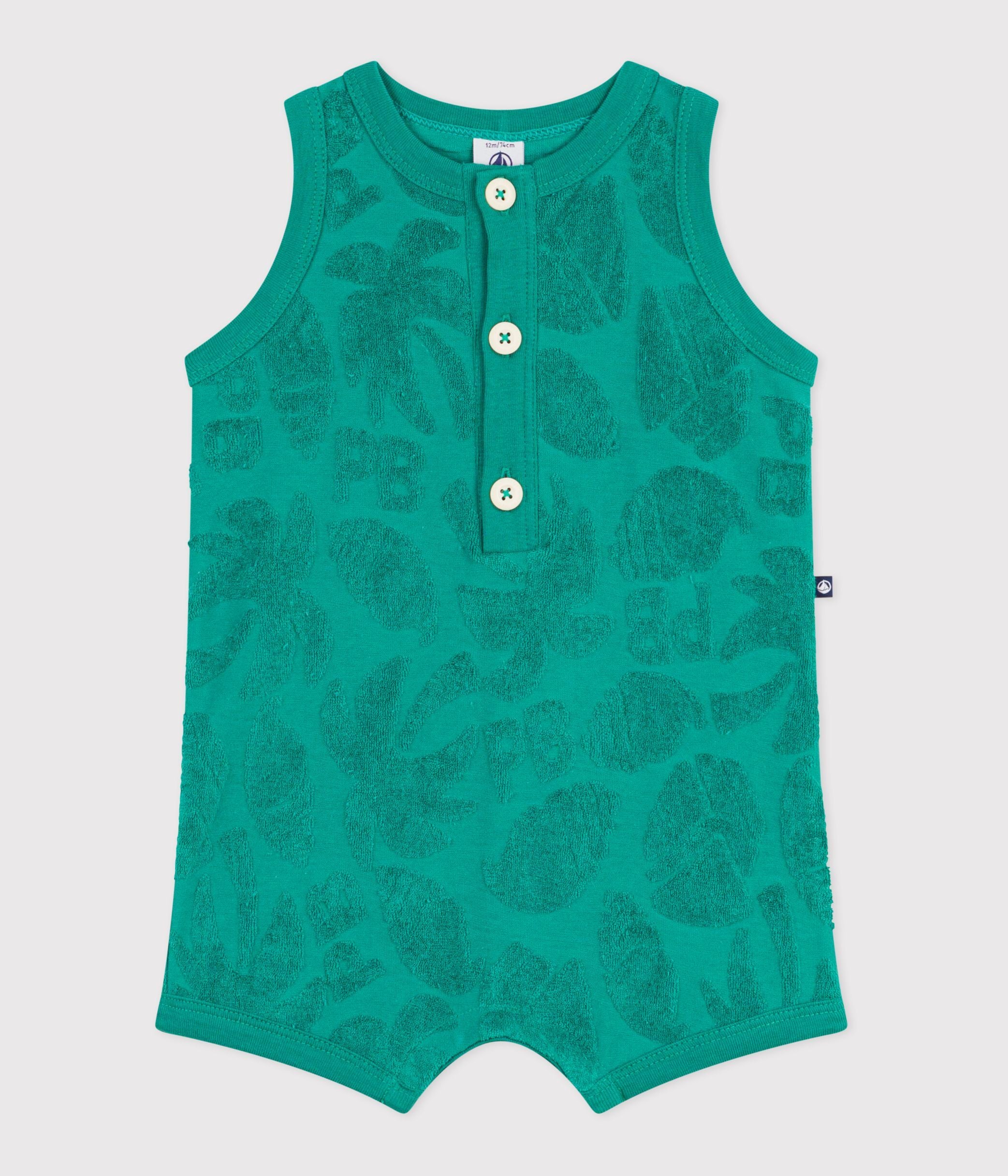 combinaison-courte-bébé-en-coton-motifs-palmiers