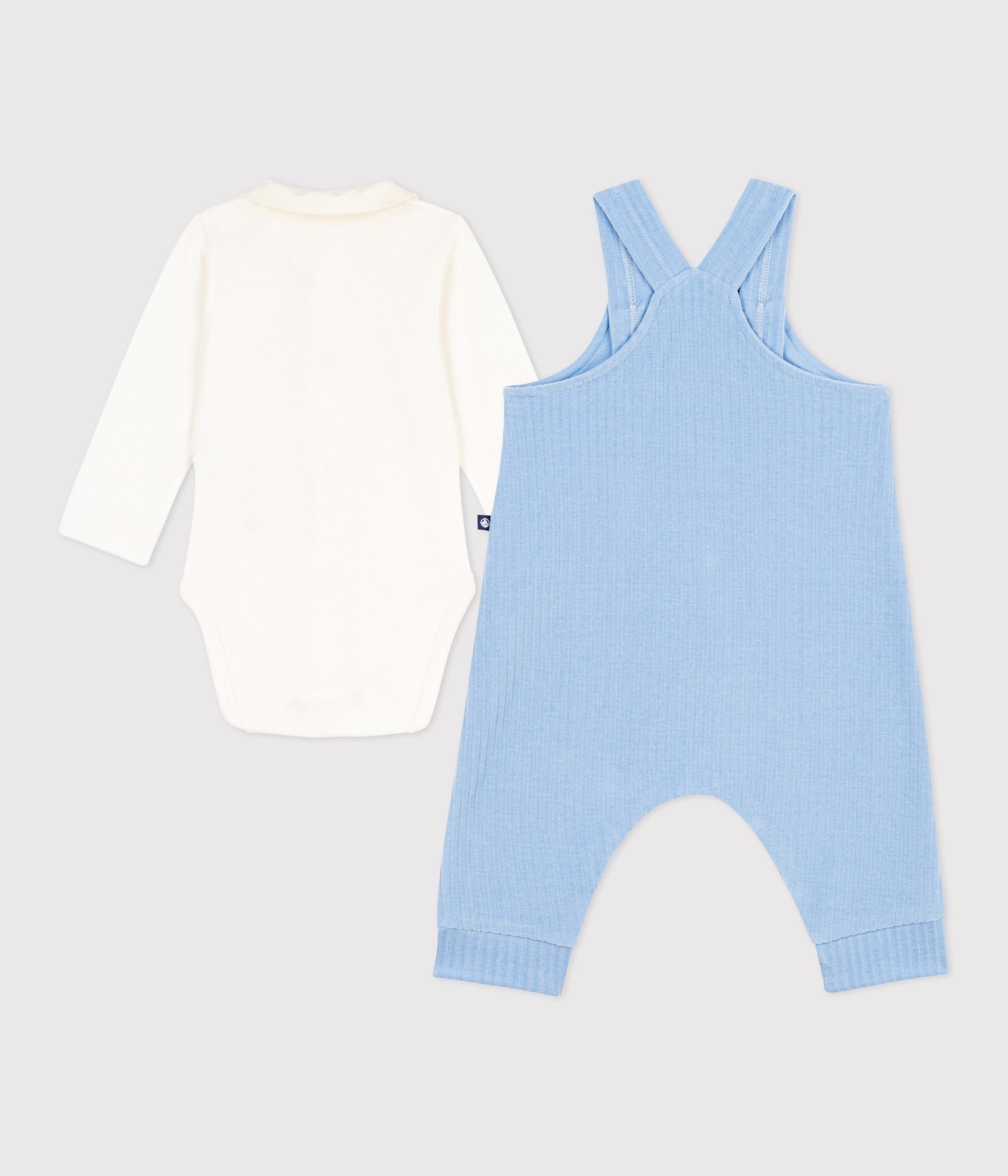 ensemble-salopette/body-bébé-en-coton-uni-et-détails-brodés