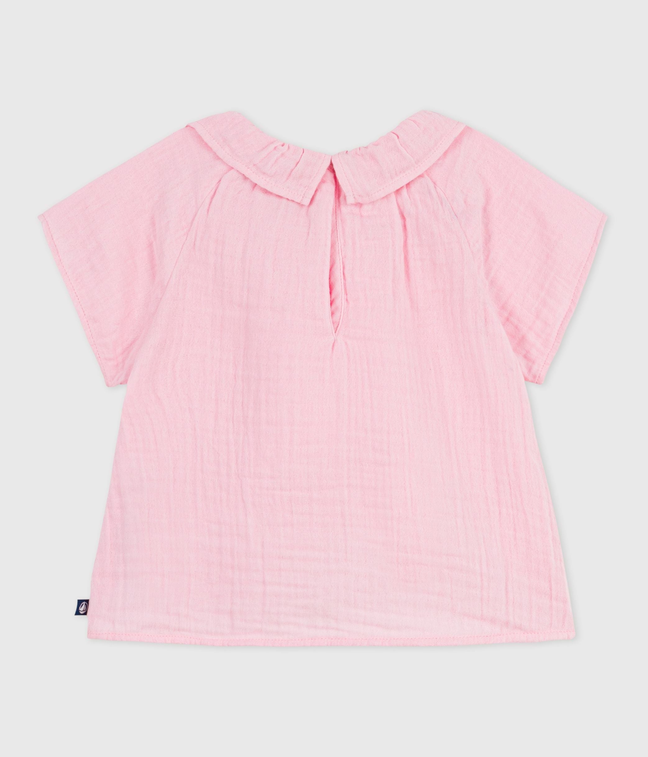 blouse-bébé-en-coton-manches-longues-unie