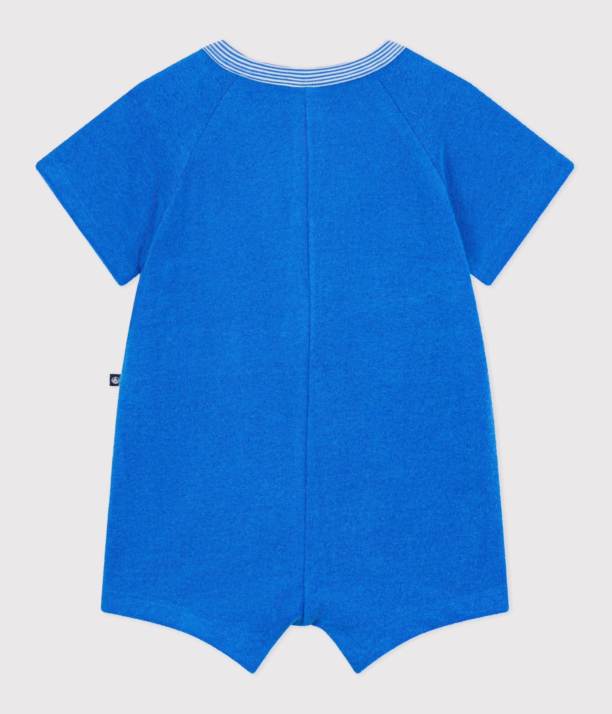 combinaison-courte-bébé-en-coton-unie