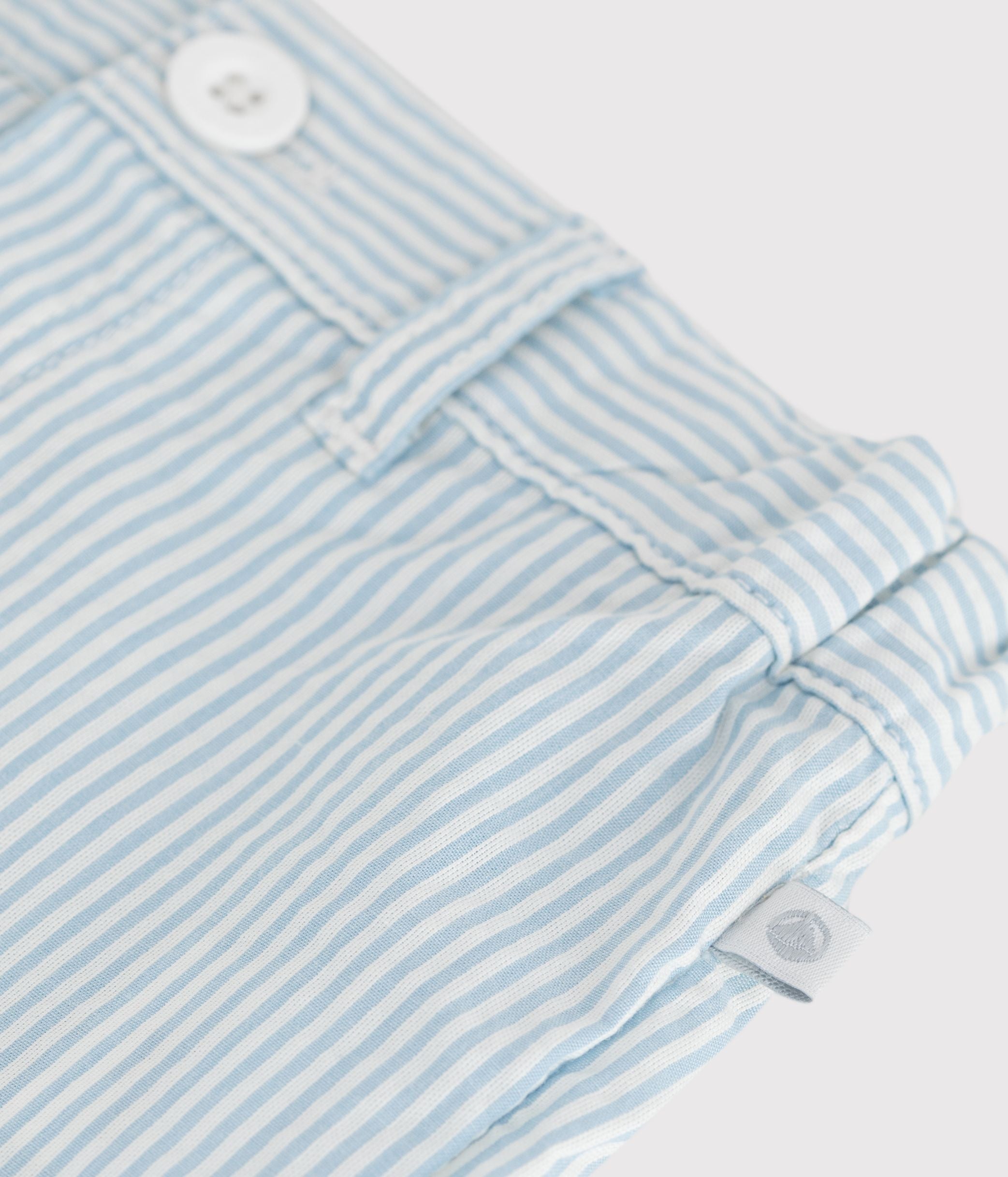 short-bébé-en-coton-rayé