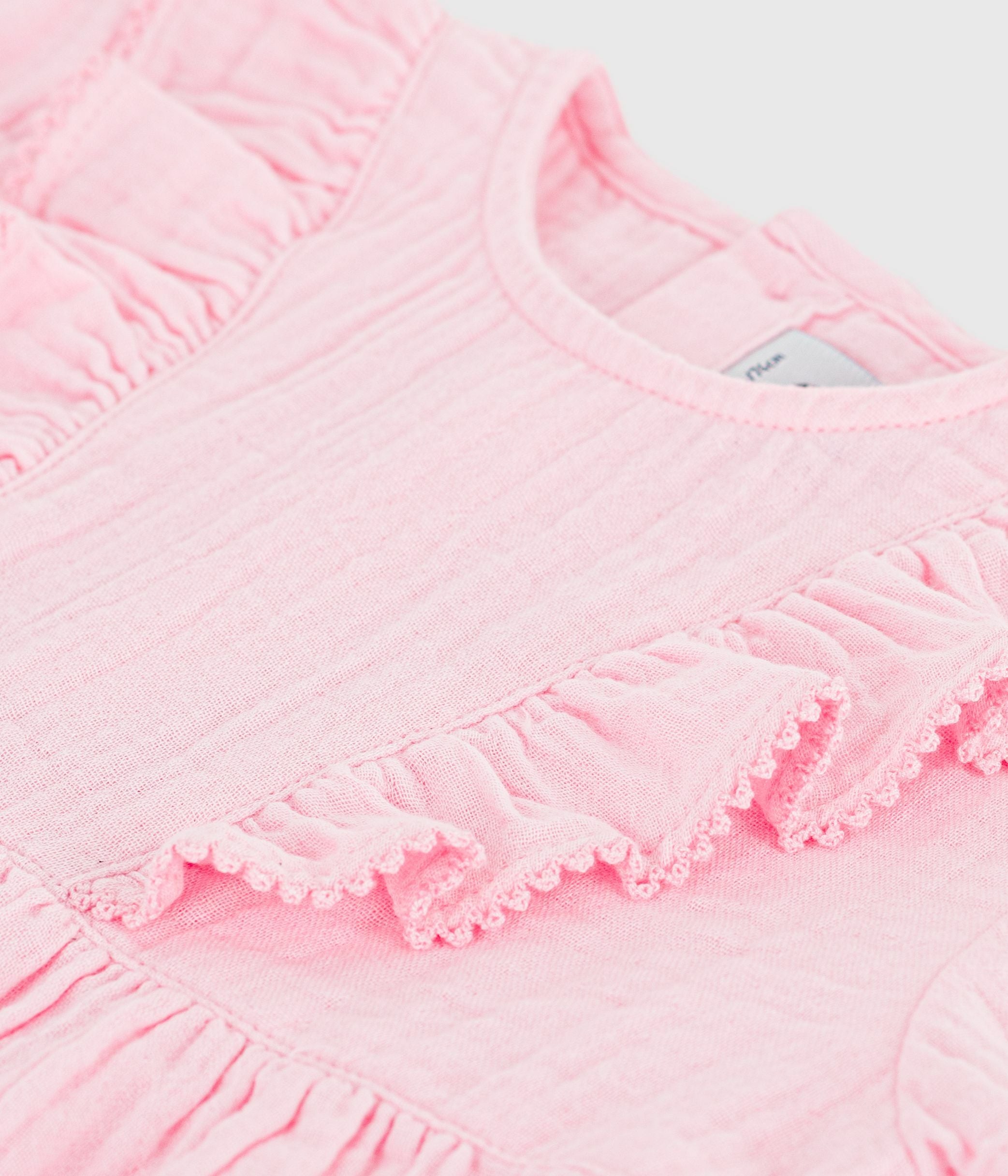 robe-bébé-en-coton-manches-courtes-unie