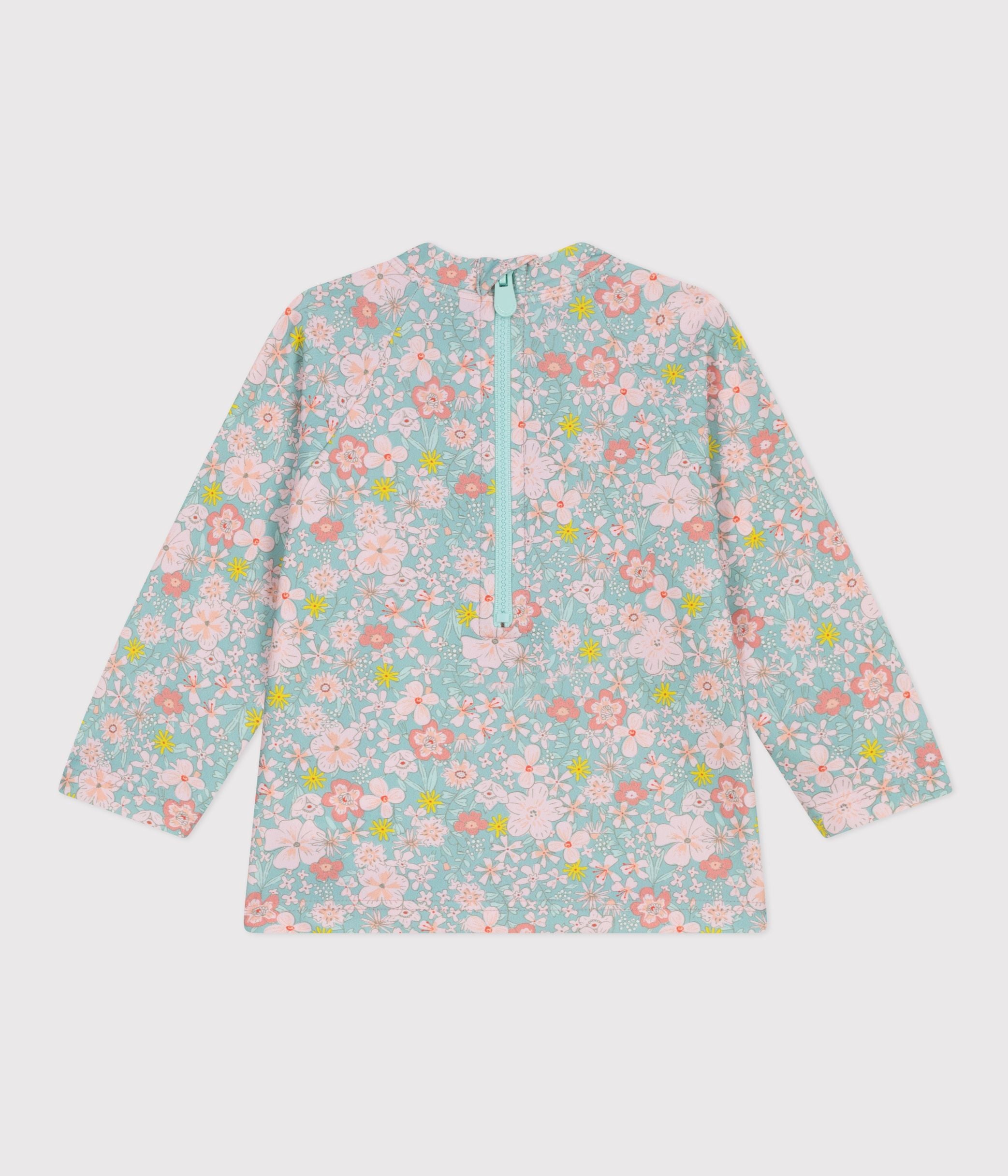 tee-shirt-anti-uv-bébé,-imprimé-fleurs
