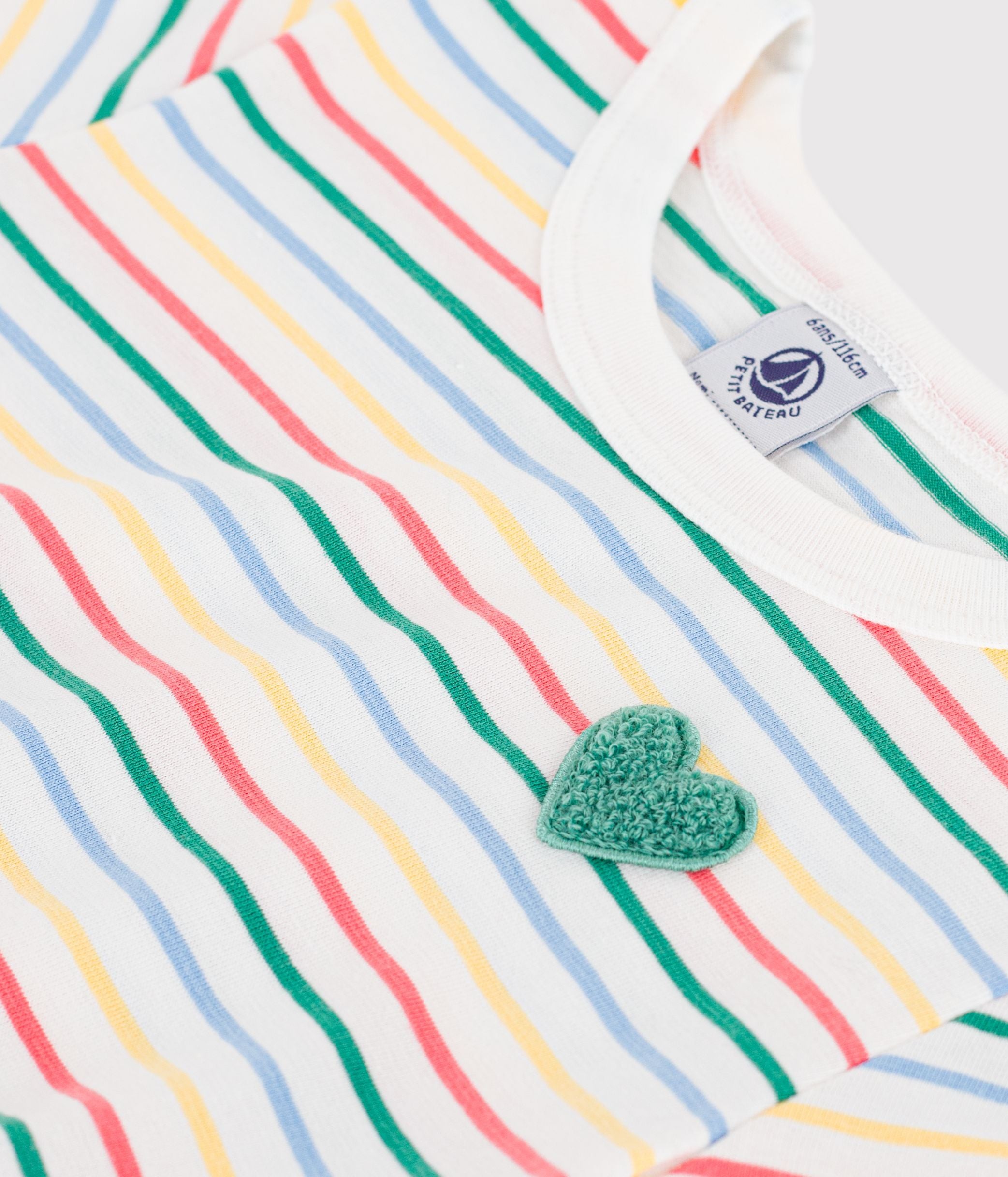 robe-enfant-manches-courtes-en-coton-à-rayures