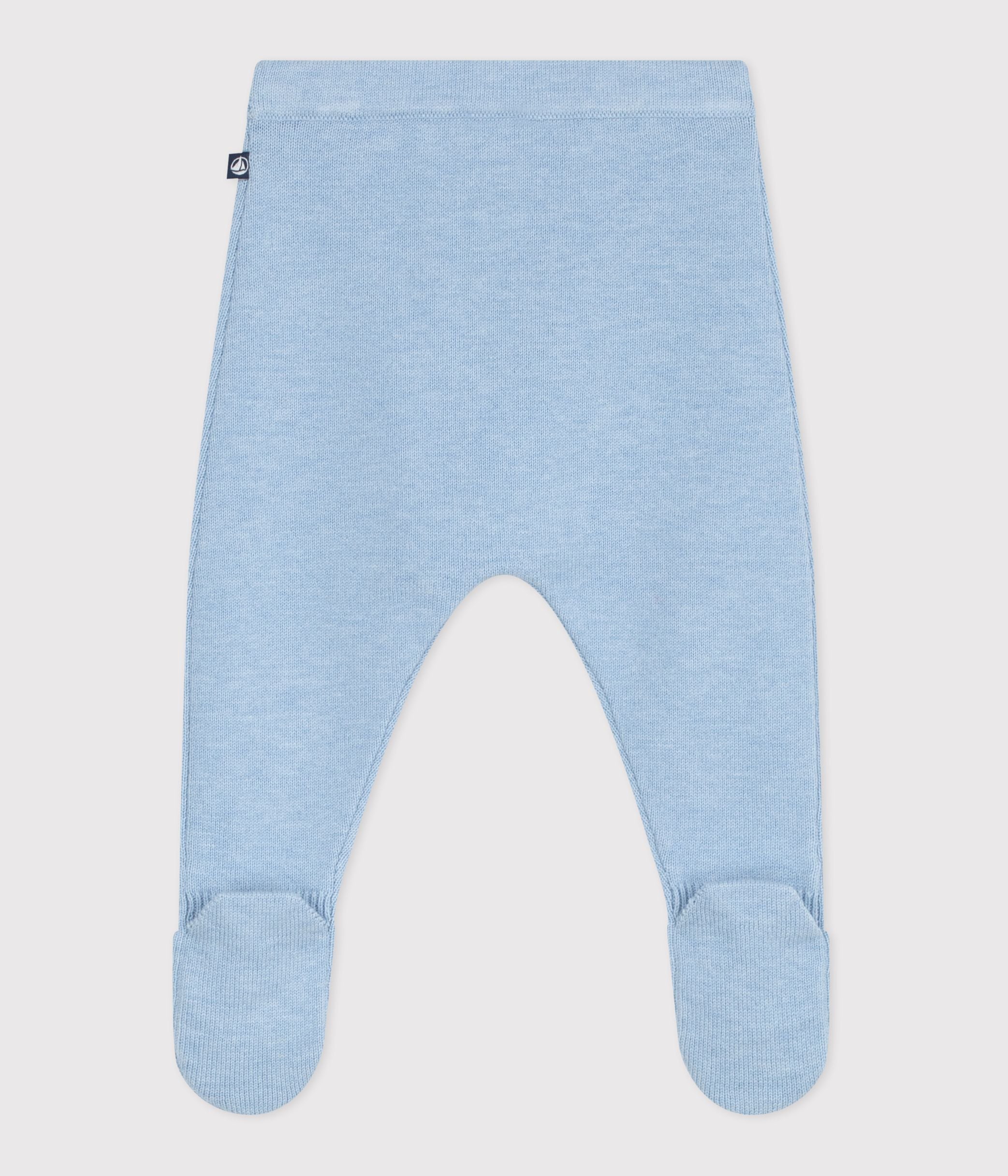 pantalon-bébé-en-tricot-laine-et-coton