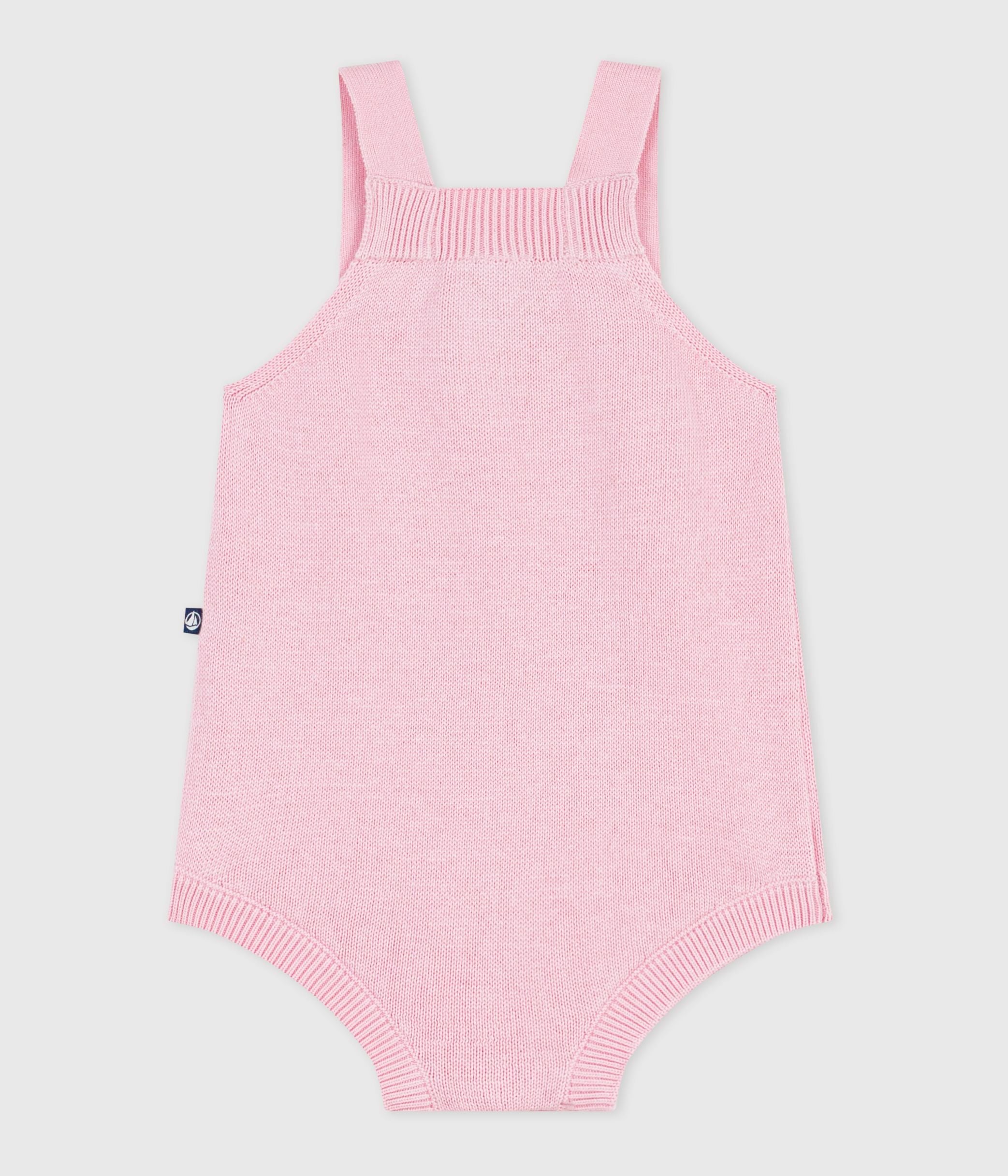 combinaison-courte-bébé-en-tricot-de-coton-ajouré