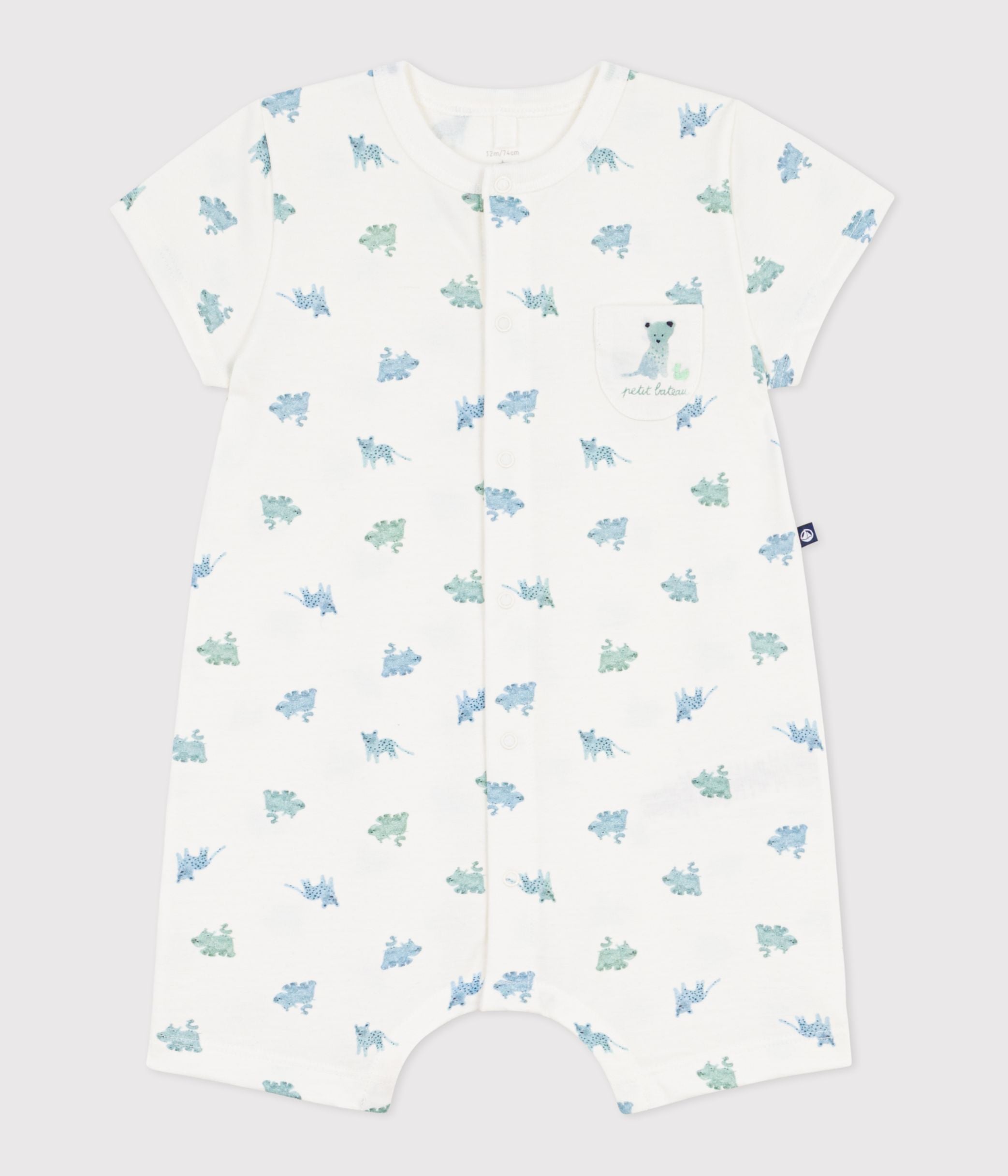 combinaison-courte-bébé-en-coton-imprimé-animaux
