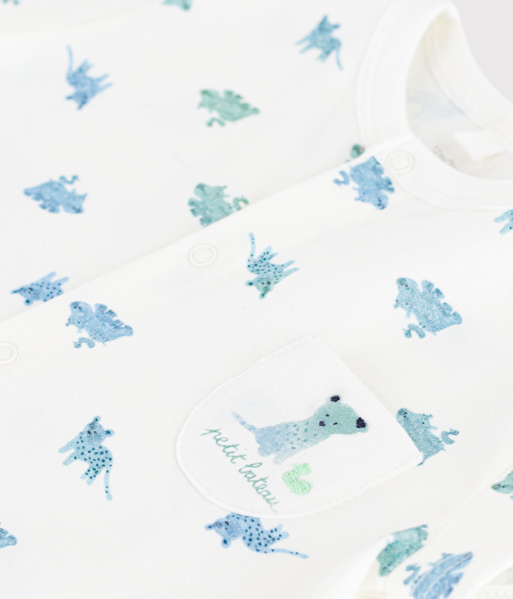 combinaison-courte-bébé-en-coton-imprimé-animaux