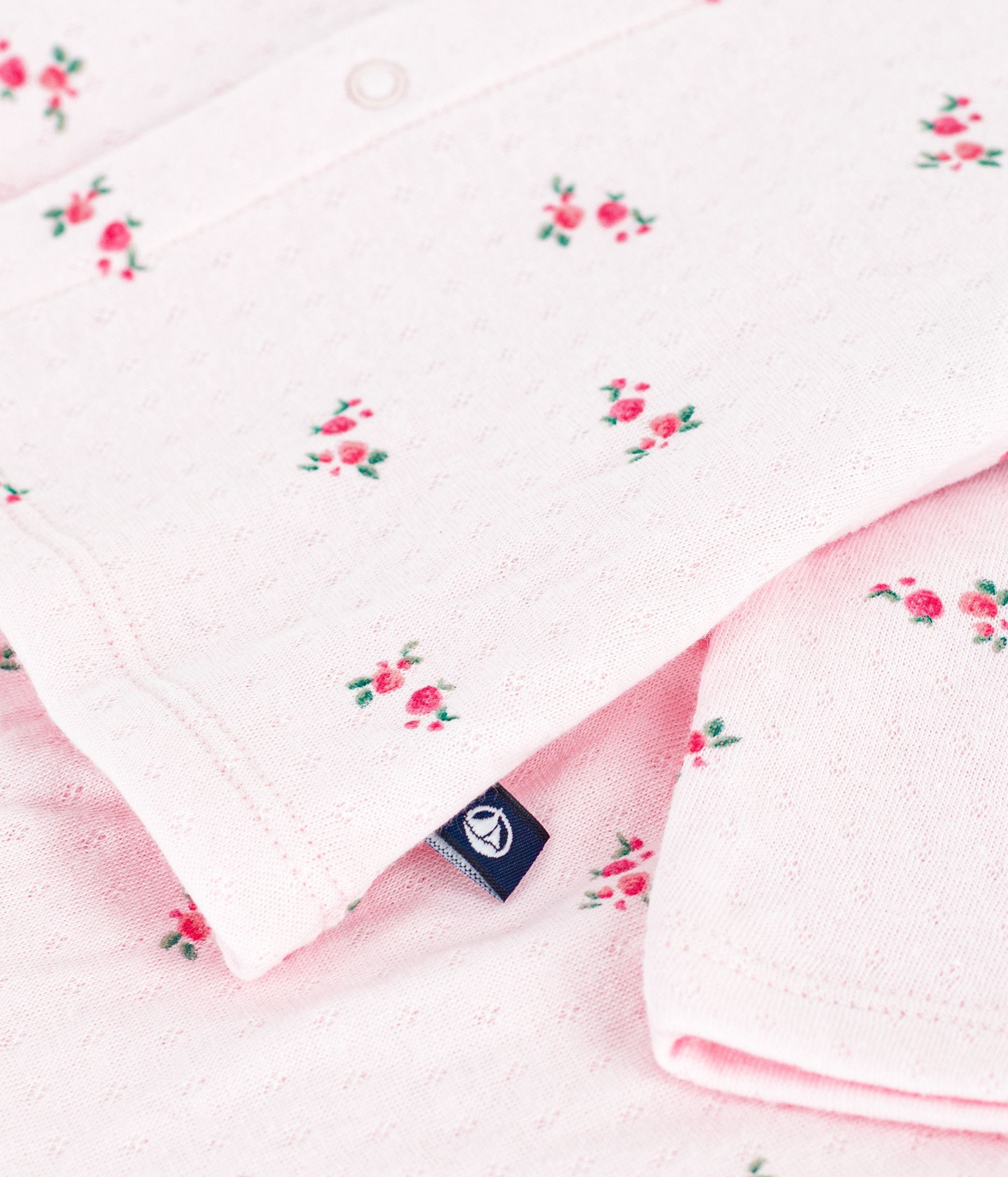 ensemble-2-pièces-bébé-en-coton,-imprimé-fleurs