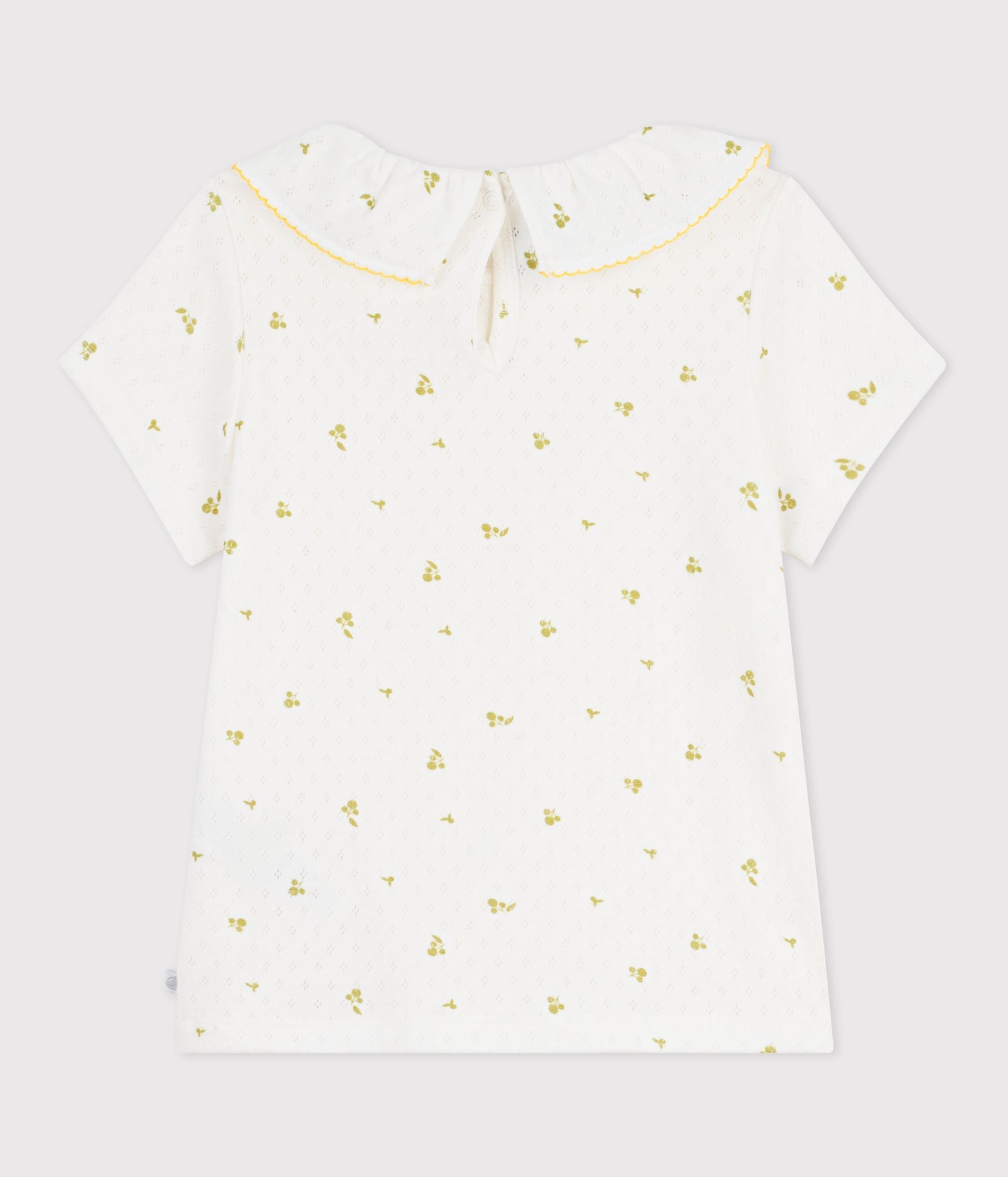tee-shirt-enfant-manches-courtes-en-coton-imprimé-fleurs