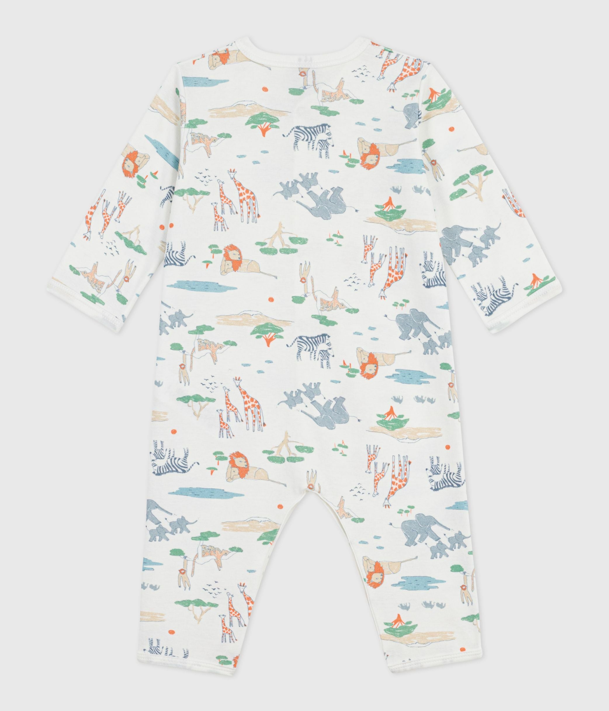pyjama-bébé-en-coton-sans-pieds-imprimé-savane