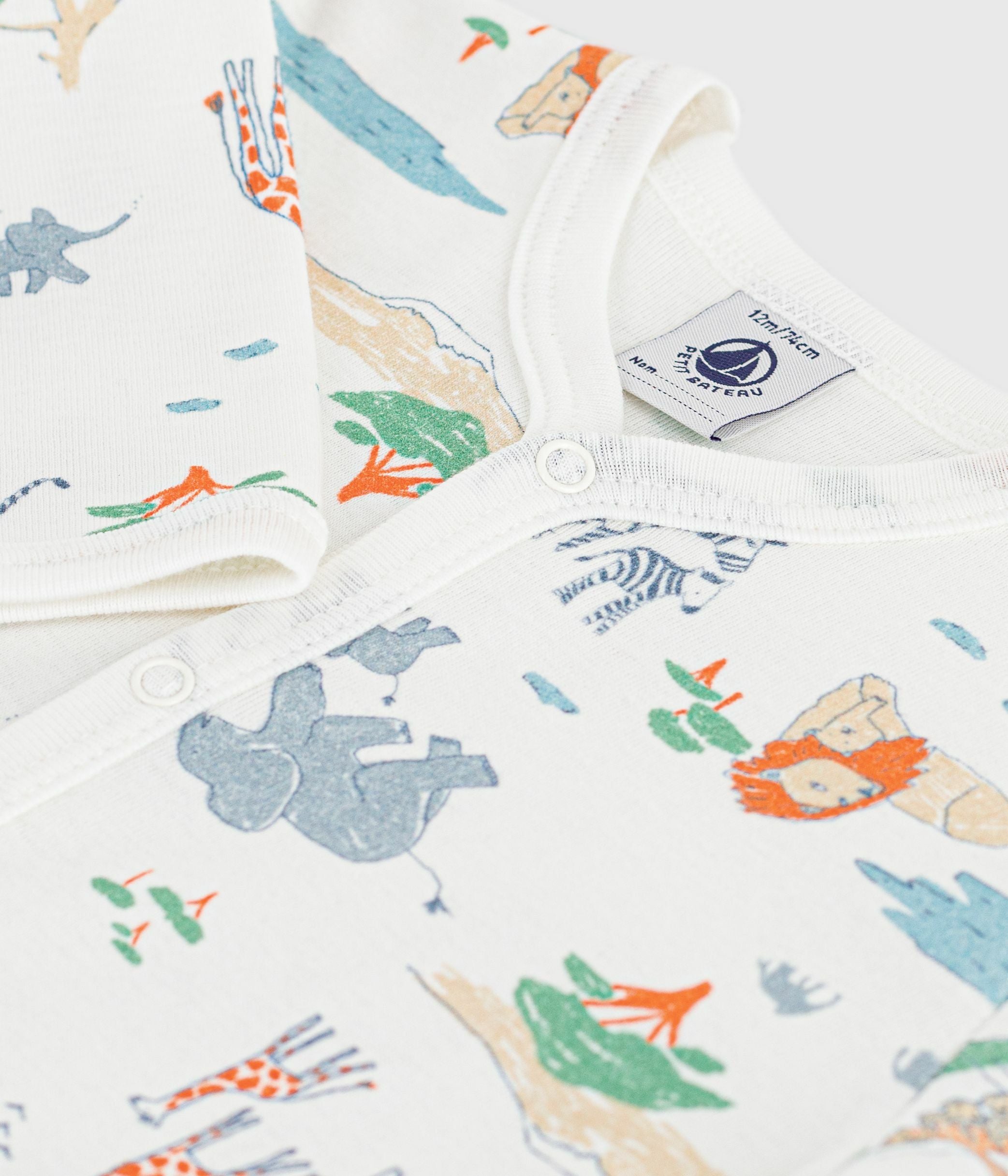 pyjama-bébé-en-coton-sans-pieds-imprimé-savane