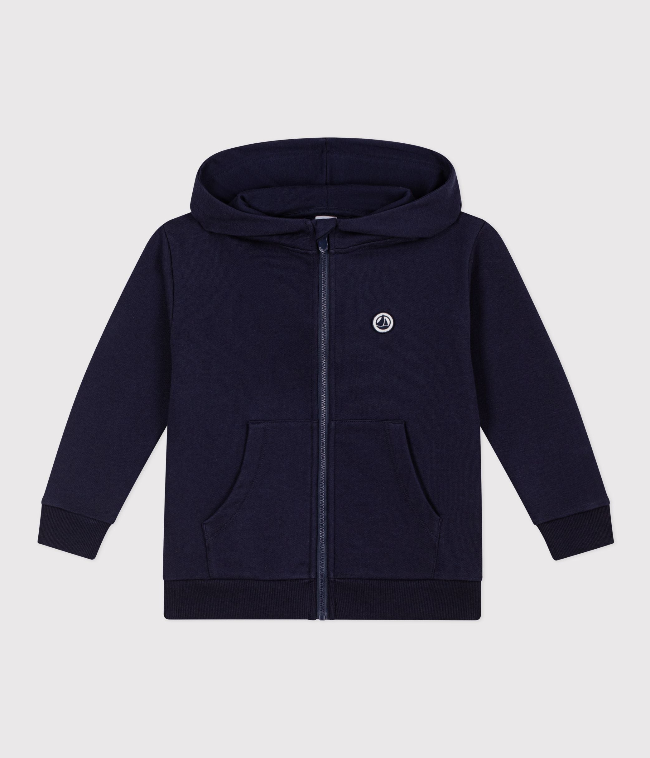 sweatshirt-molleton-zippé-à-capuche-enfant-garçon