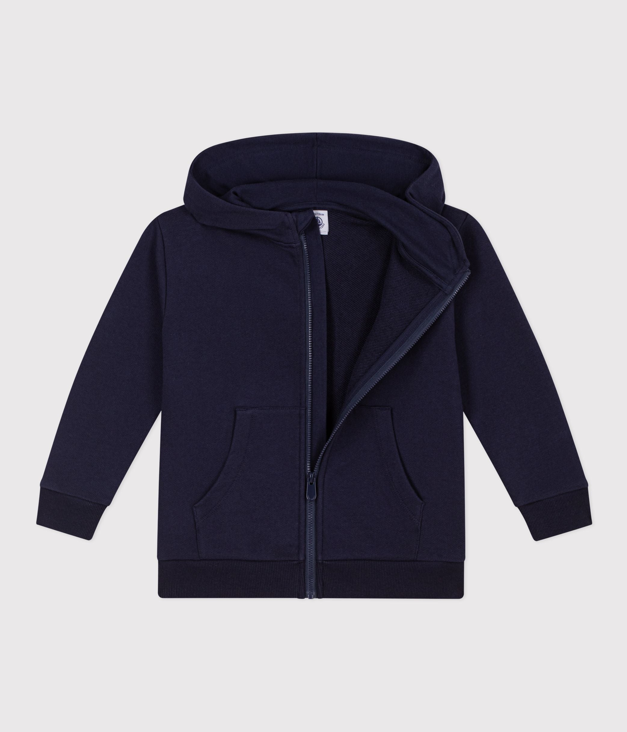 sweatshirt-molleton-zippé-à-capuche-enfant-garçon