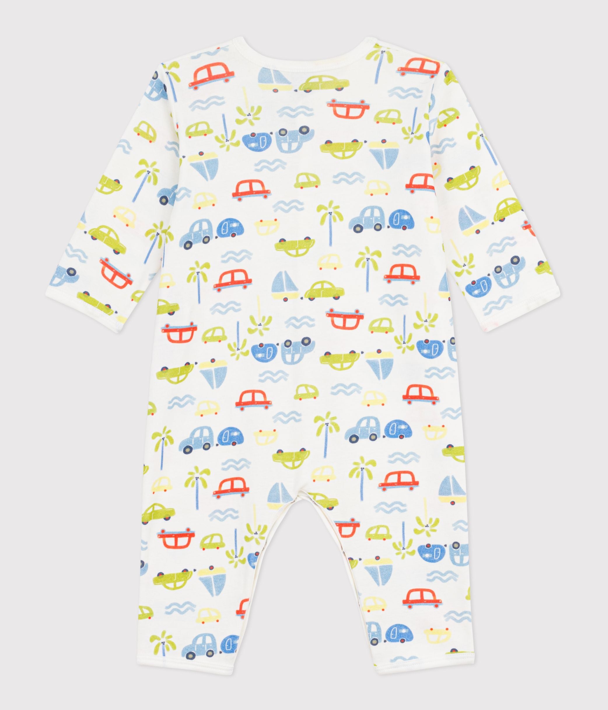 pyjama-bébé-en-coton-sans-pieds-imprimé-voitures