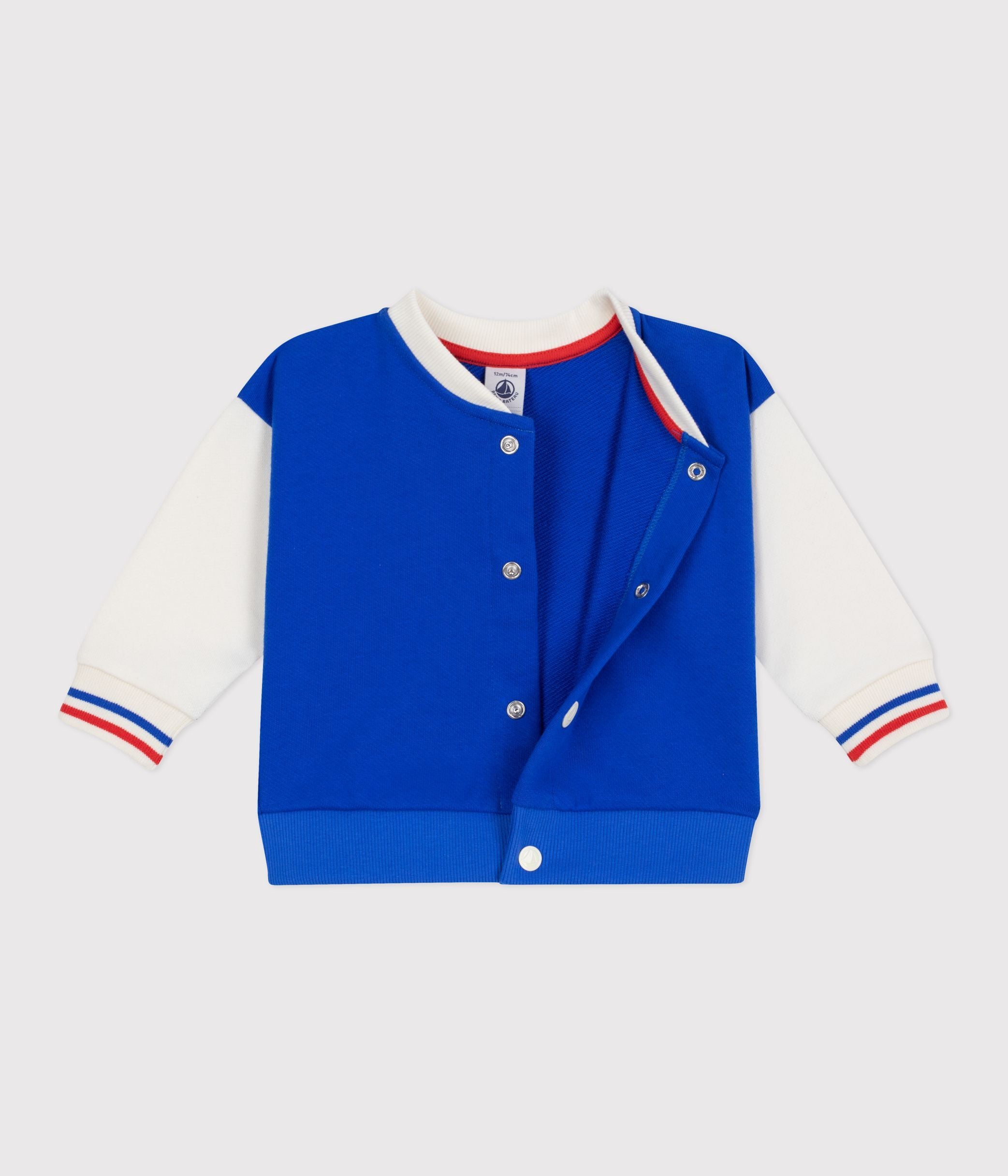 veste-teddy-bébé-en-coton-colorblock