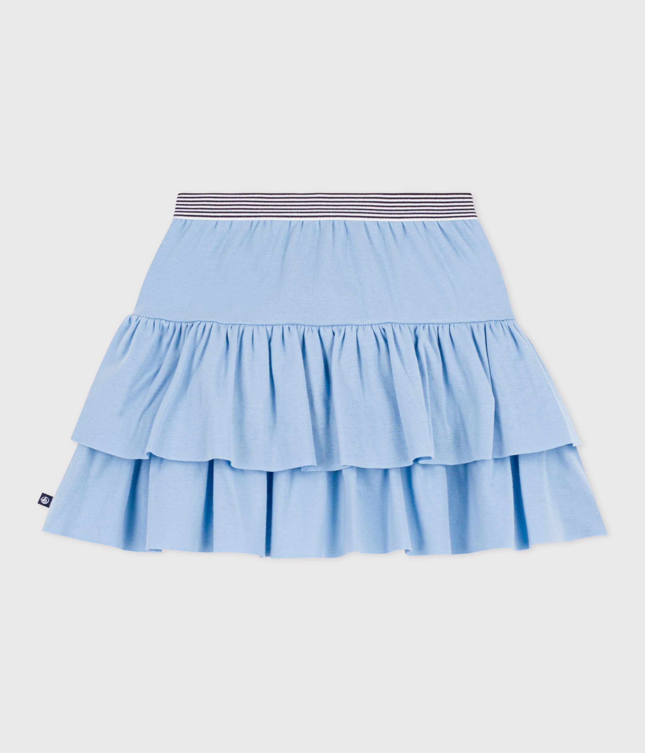 jupe-enfant-courte-en-coton-unie