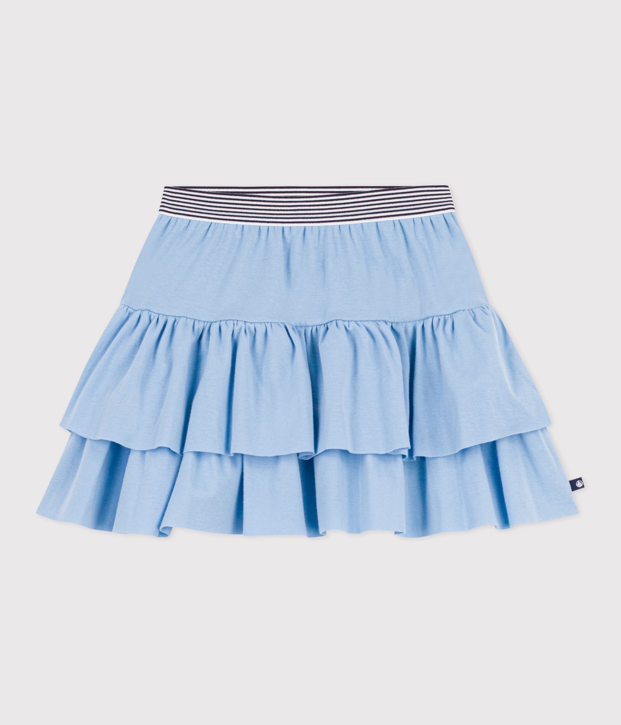 jupe-enfant-courte-en-coton-unie