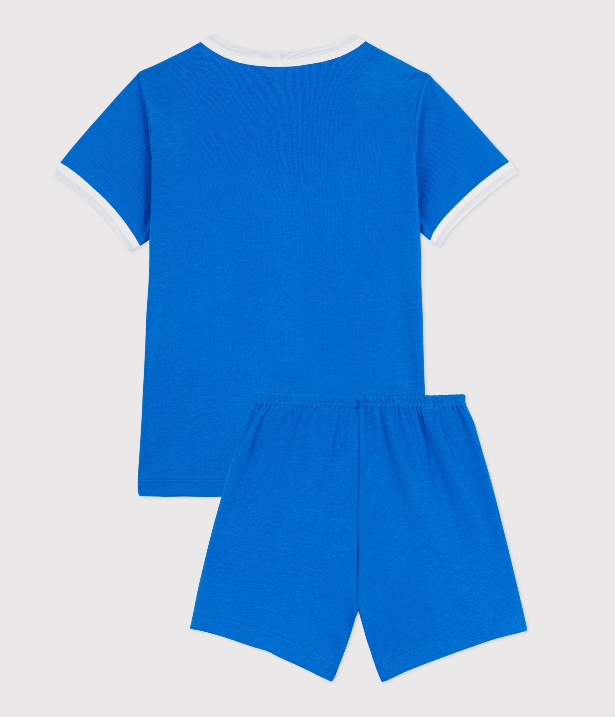 pyjama-short-enfant-en-coton-motif-méduse