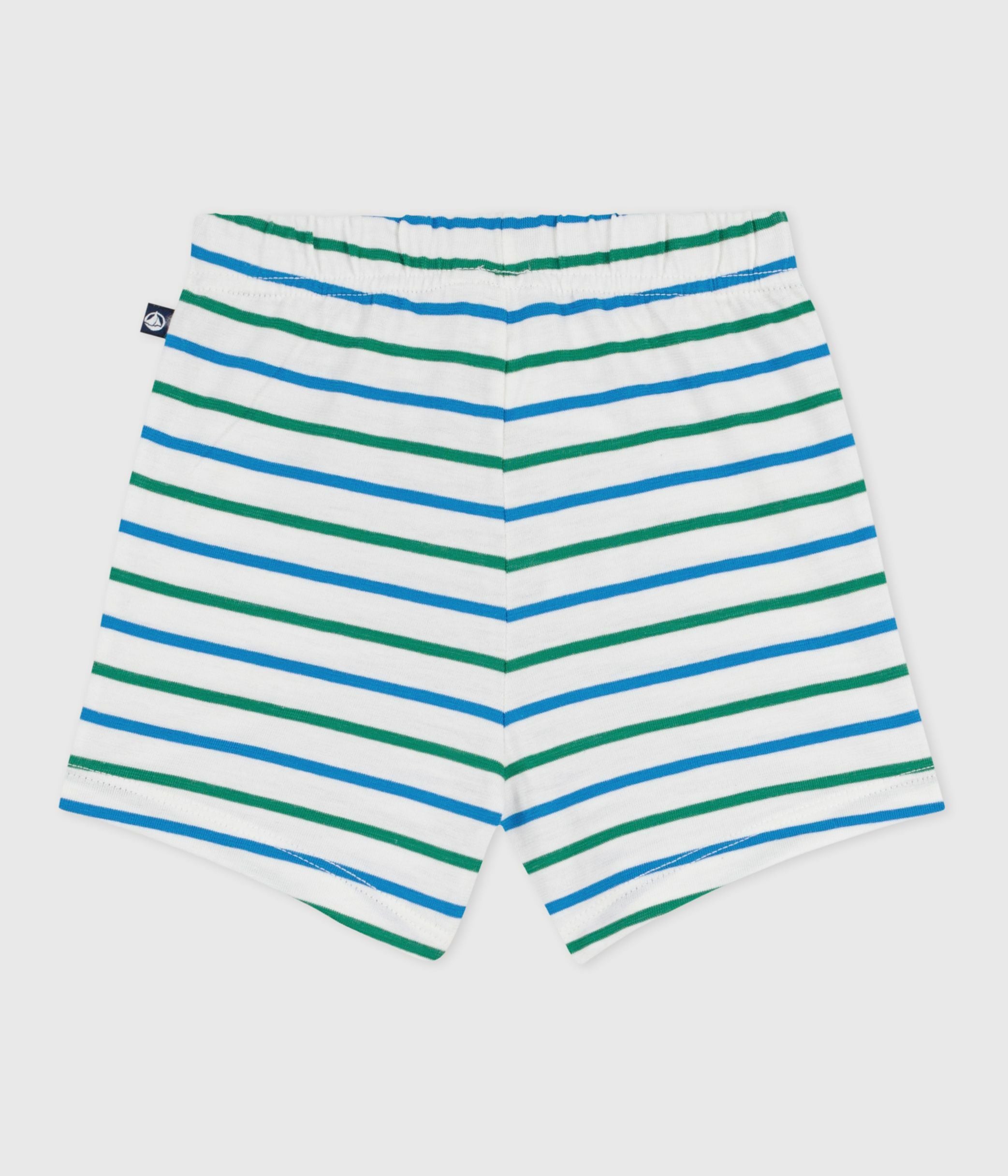 short-bébé-en-coton-rayé-bicolore