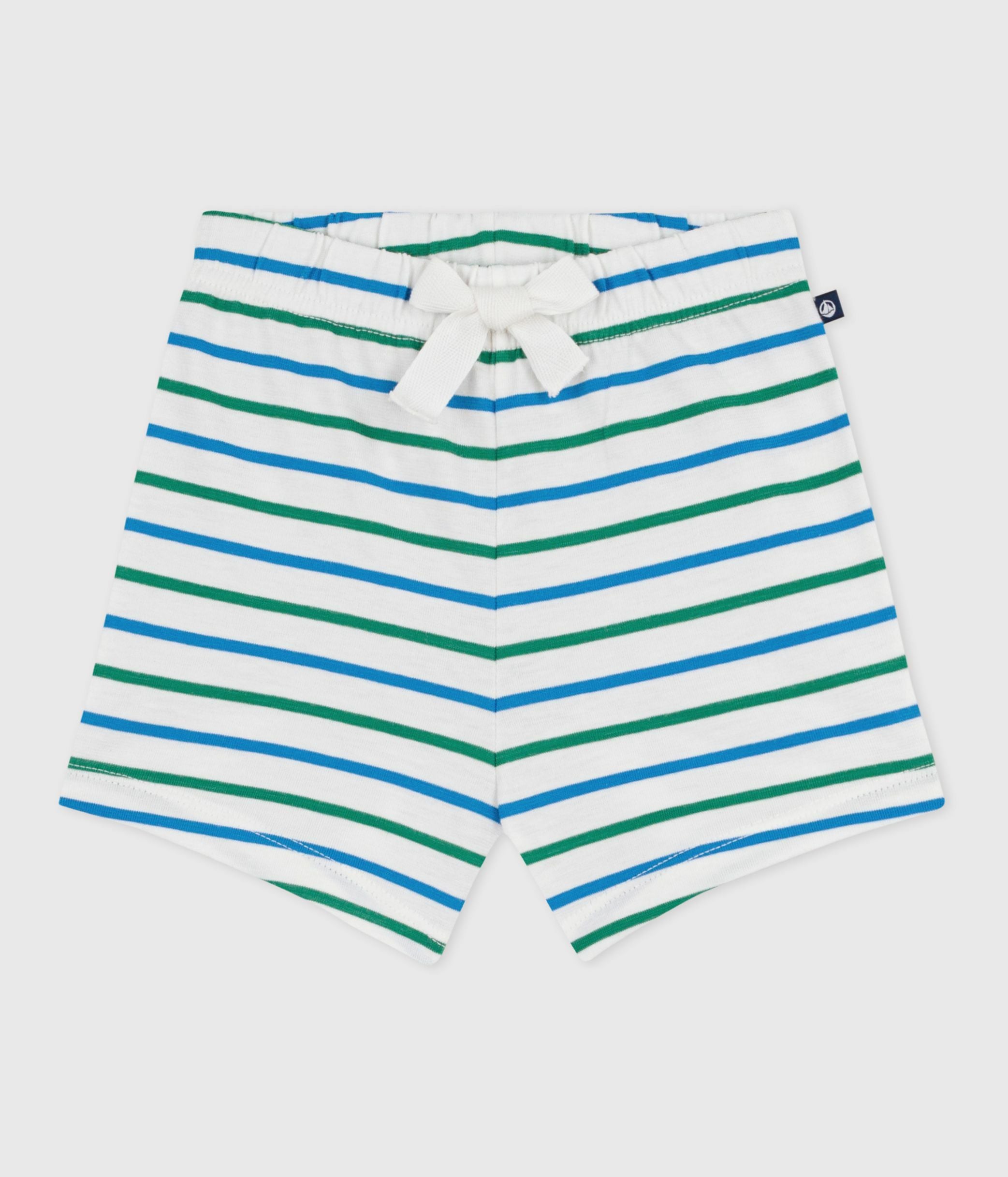 short-bébé-en-coton-rayé-bicolore